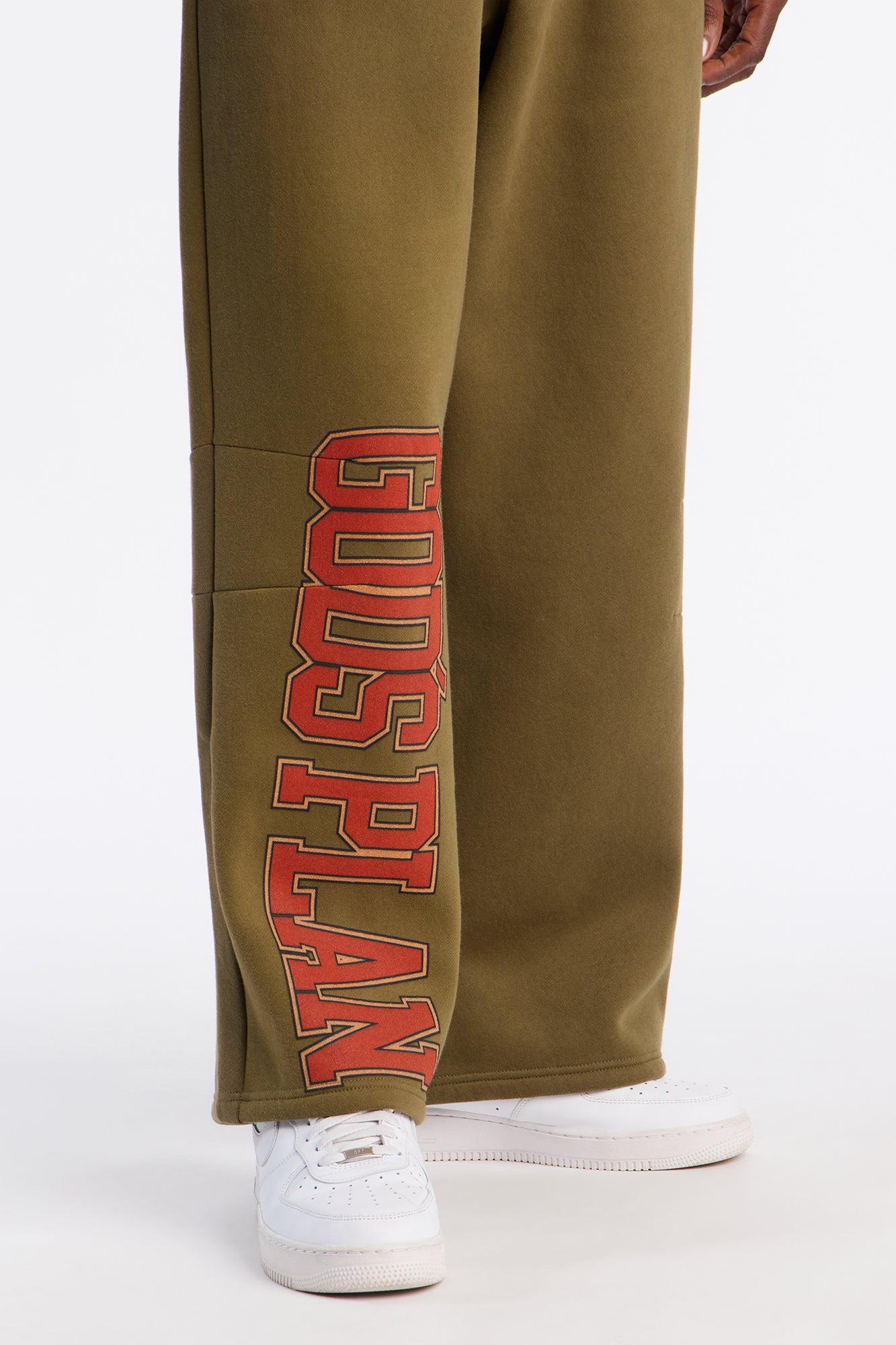 Gods Plan Wide Leg Sweatpants - Olive