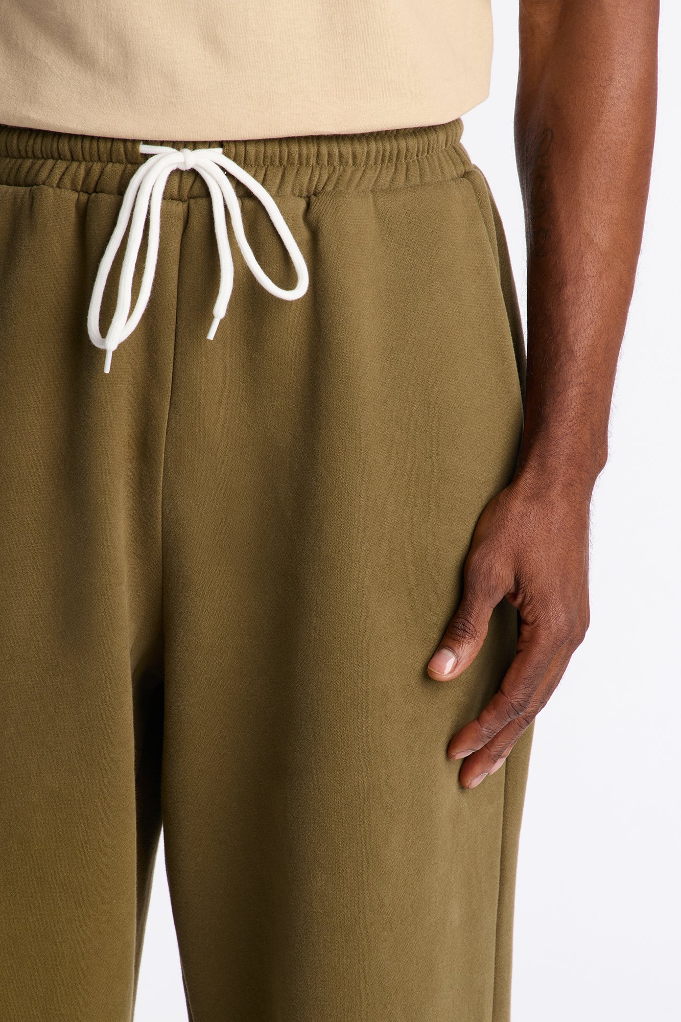 Gods Plan Wide Leg Sweatpants - Olive