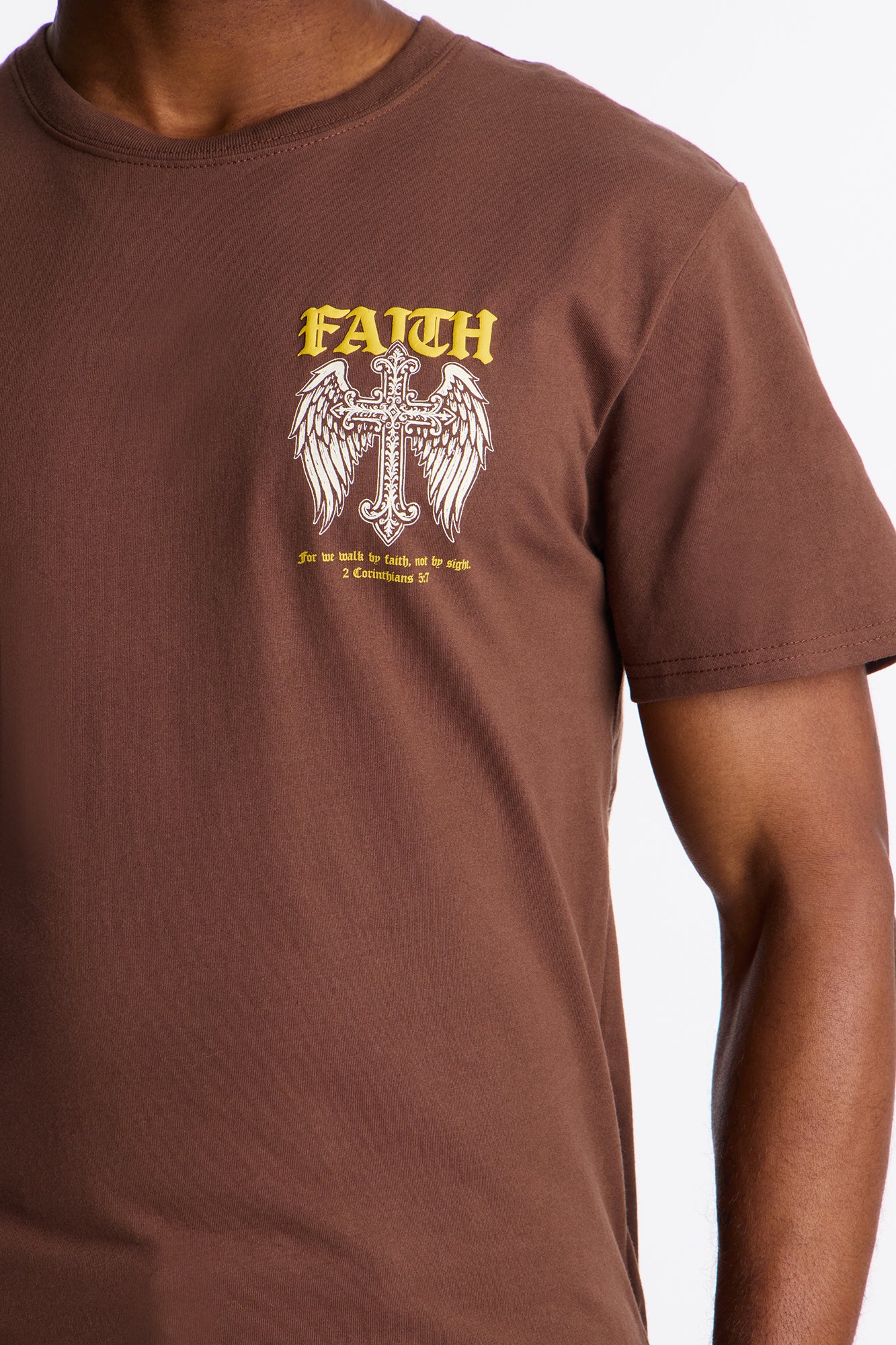 Daily Faith Short Sleeve Tee - Brown