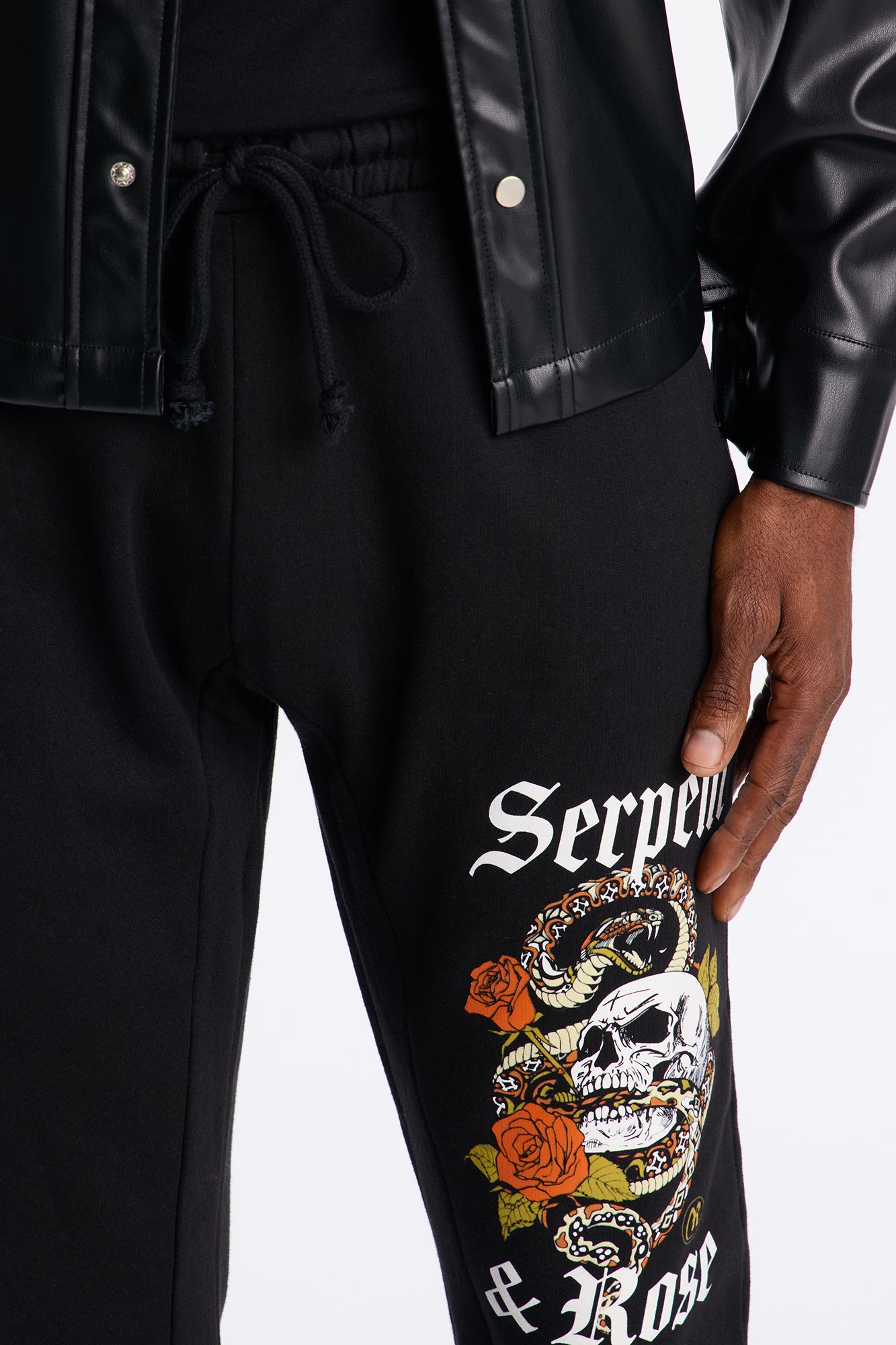 Serpent And Rose Sweatpants - Black