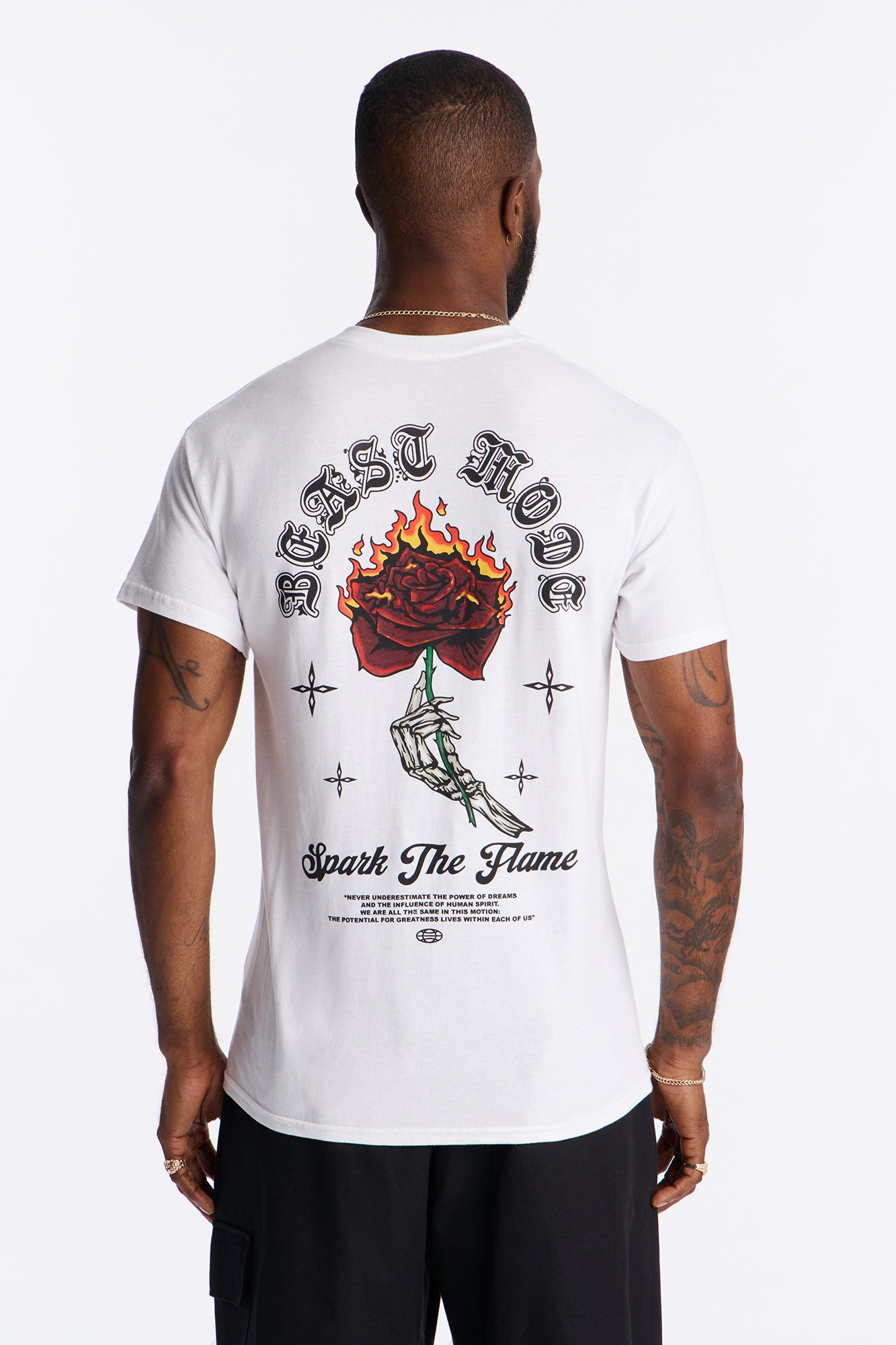 Spark The Flame Short Sleeve Tee - White