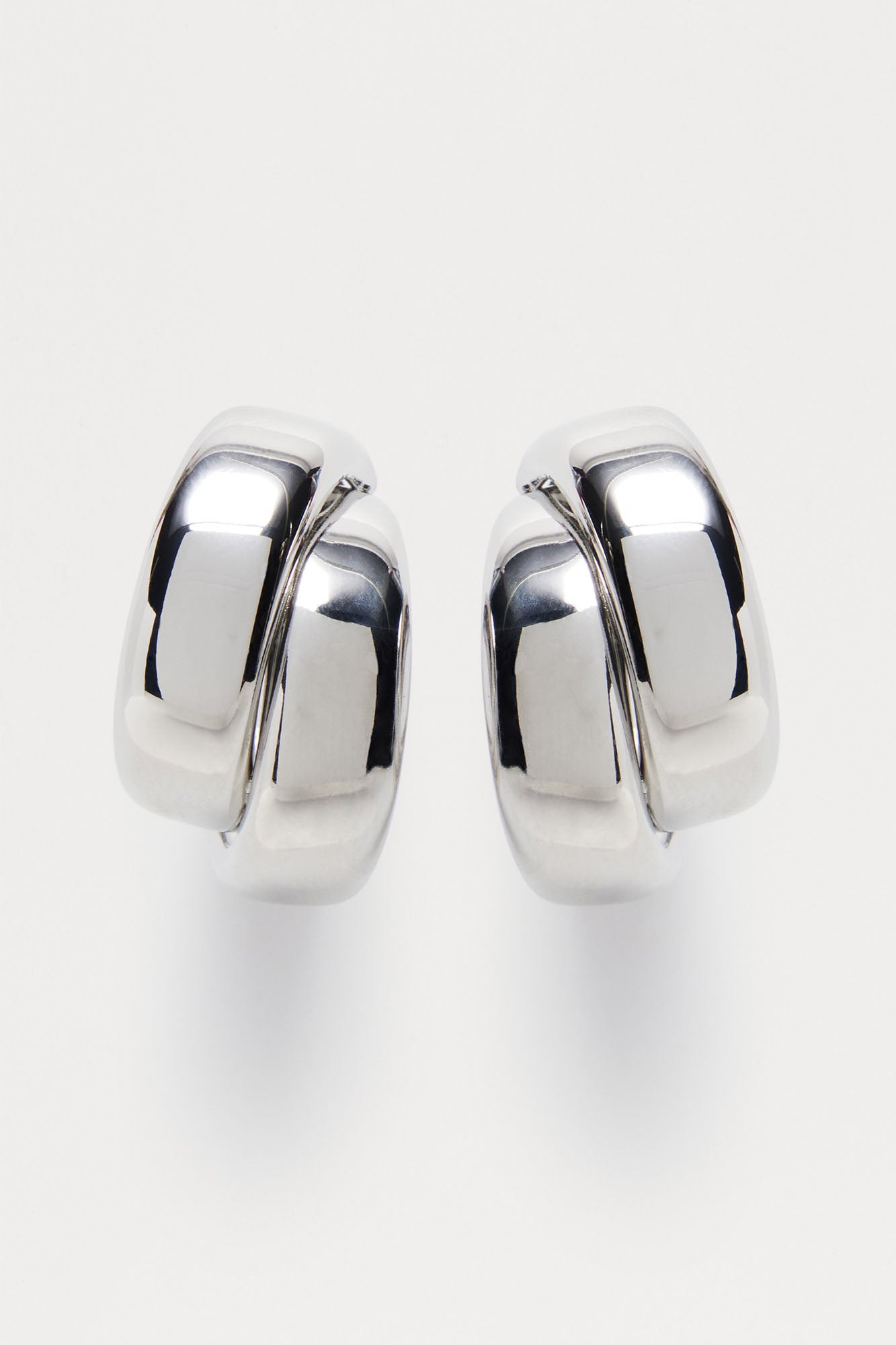 Gleam On Hoop Earrings - Silver