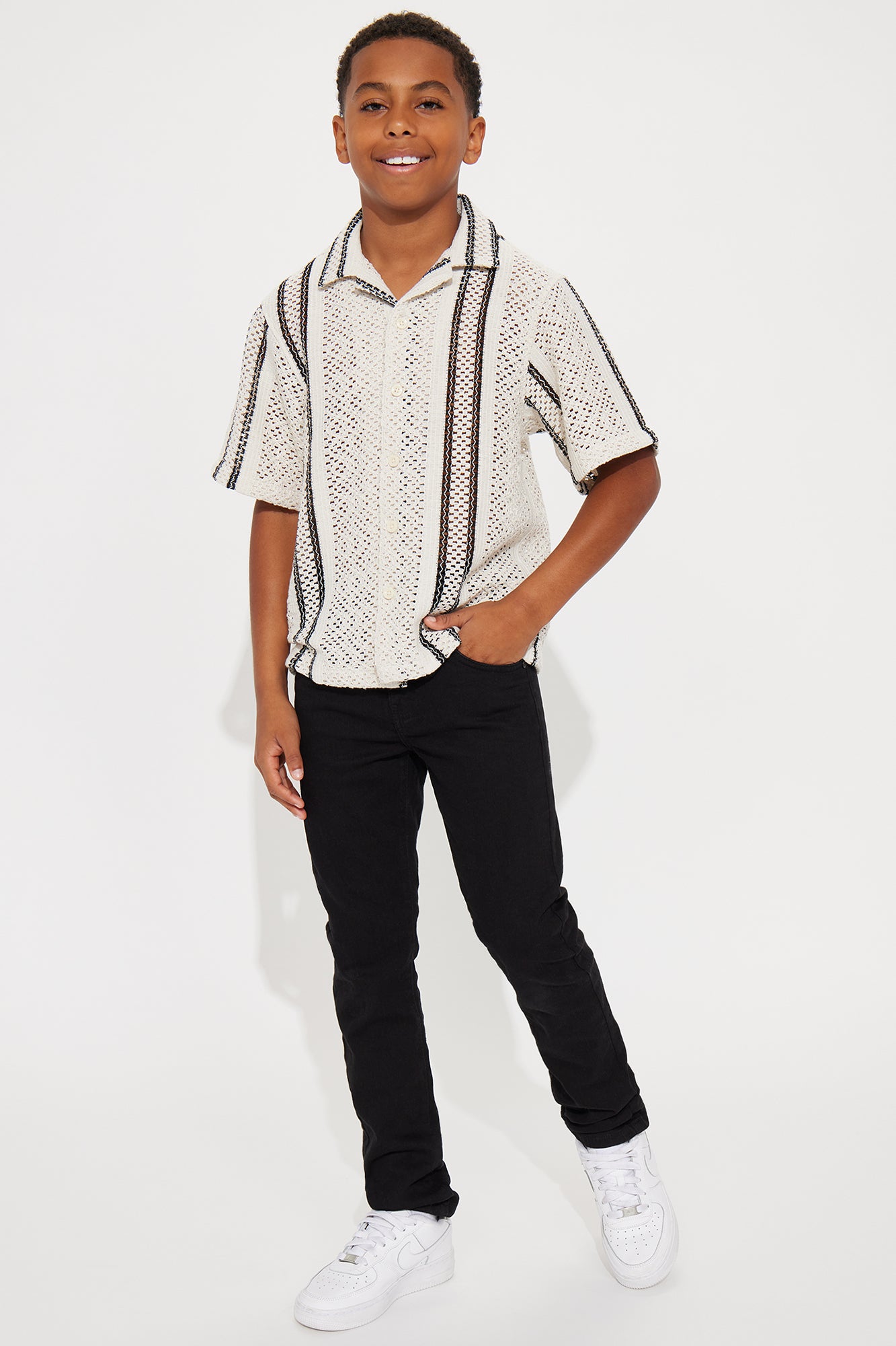 Mini Flashbacks Shirt - White/Black