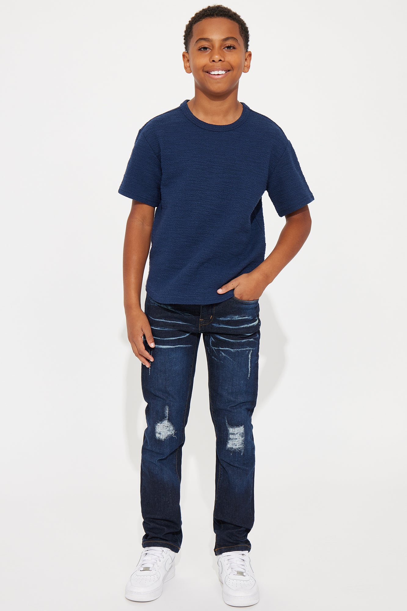 Mini Future Thinker Stretch Denim Skinny Jeans - Dark Wash