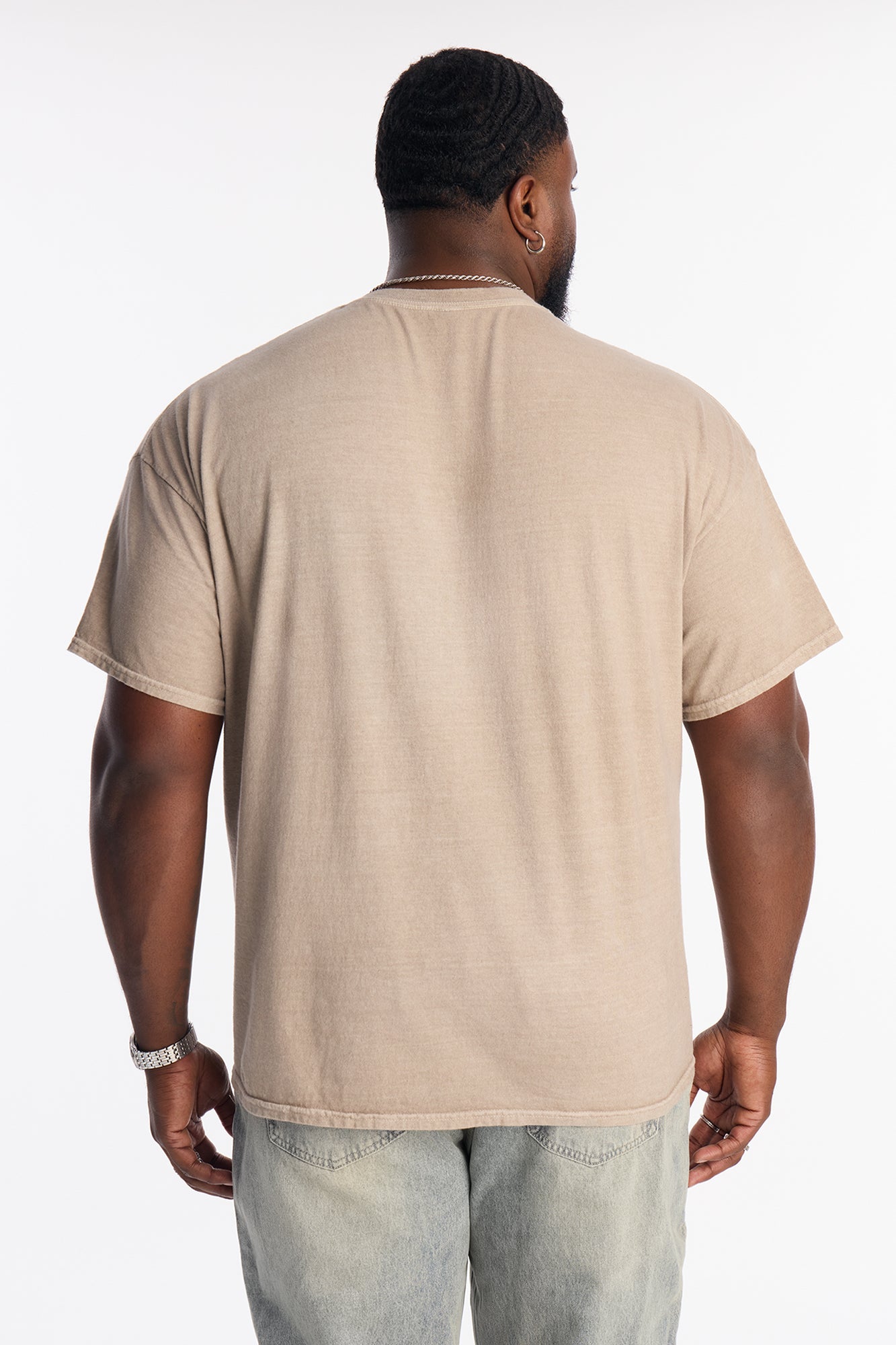 Oversized Muhammad Ali GOAT Short Sleeve Tee - Taupe