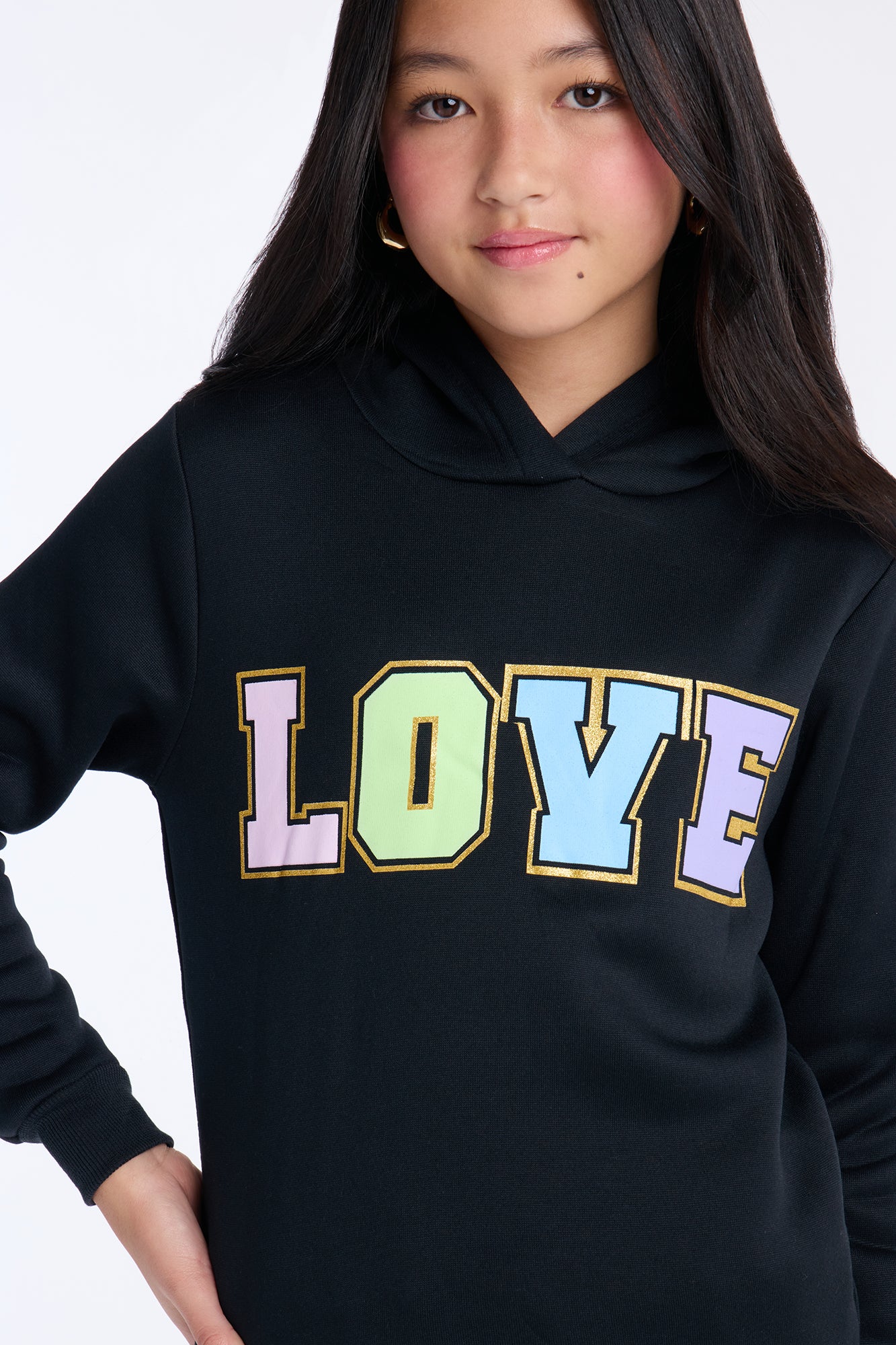 Mini Love Is What It's About Jogger Pant Set - Black