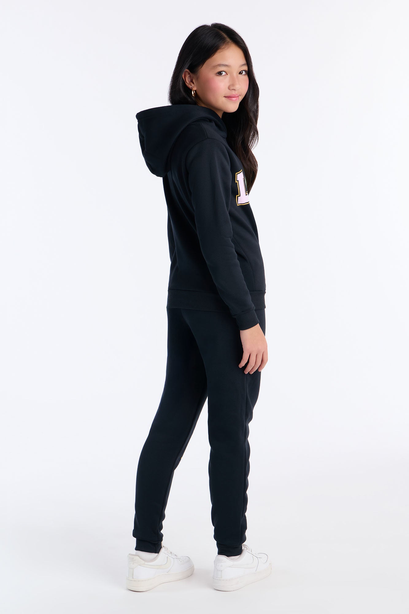 Mini Love Is What It's About Jogger Pant Set - Black