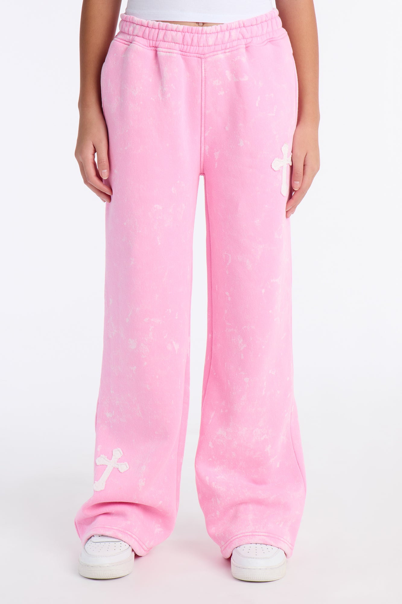 Mini Double The Intentions Washed Fleece Pant - Pink