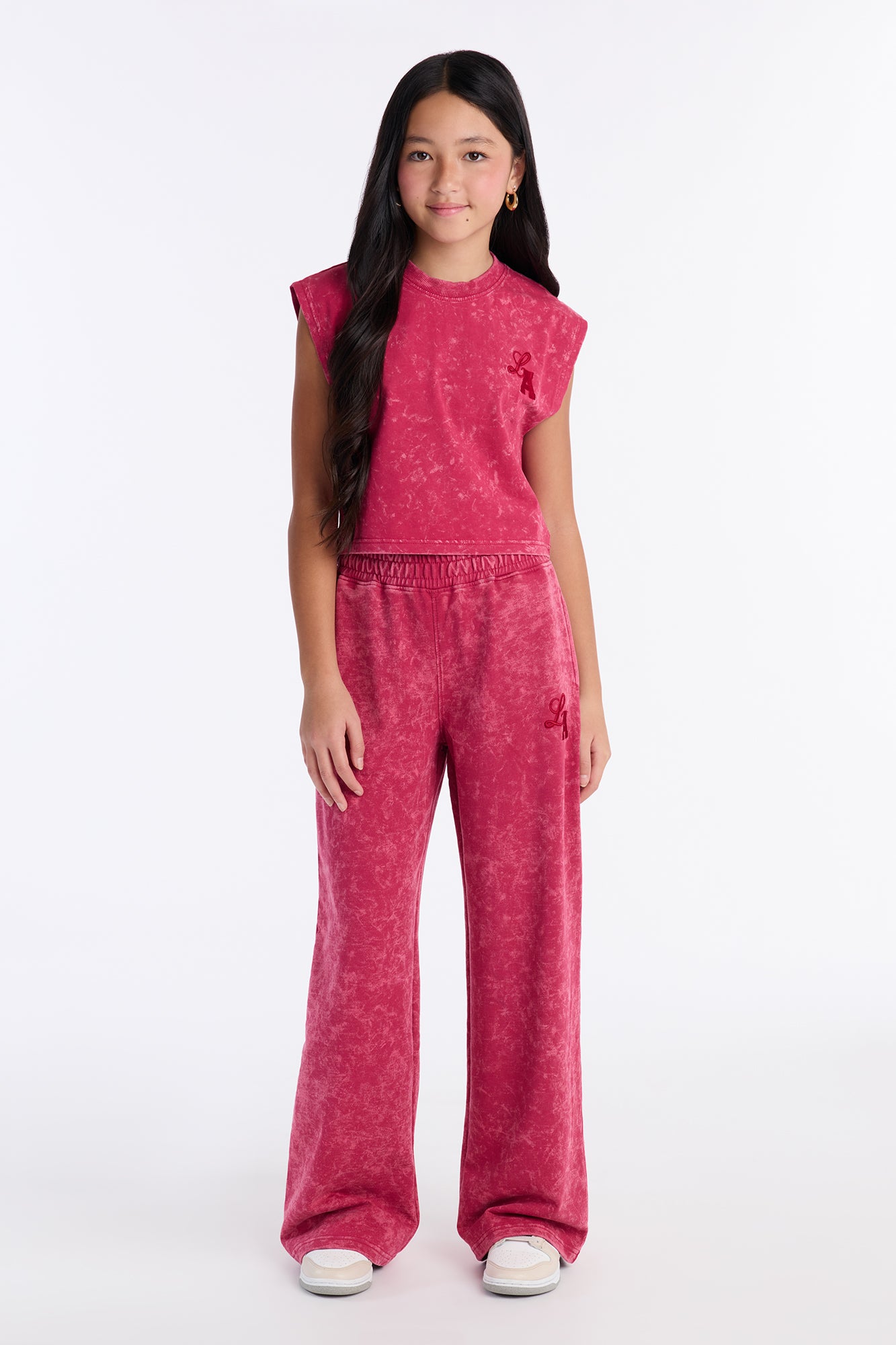 Mini Adelle Pant Set - Magenta