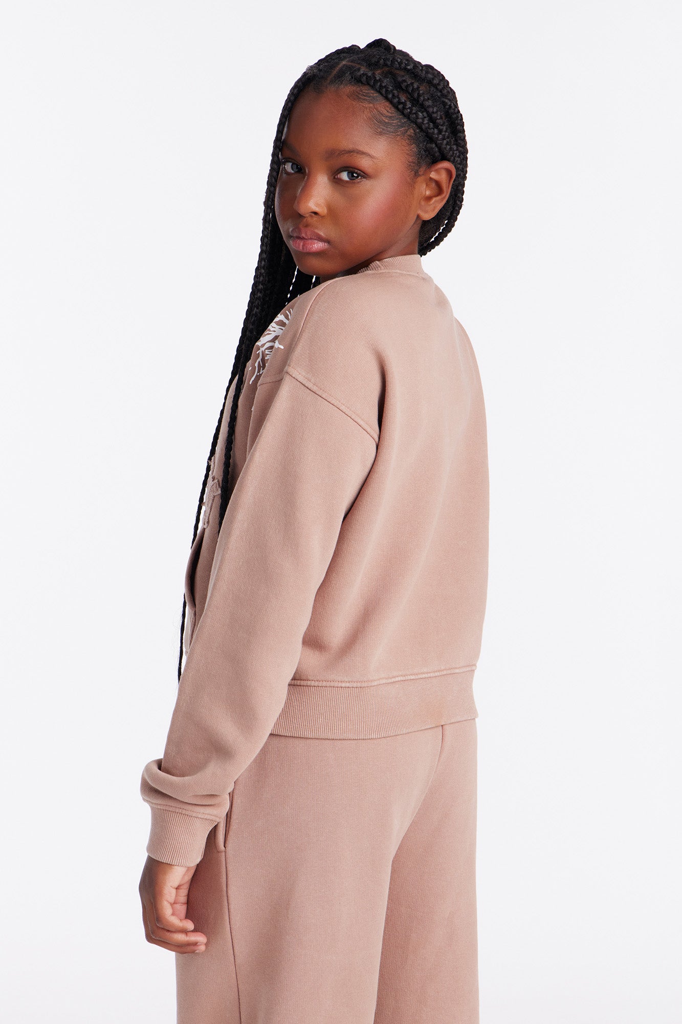 Mini The Most Iconic Fleece Crew Neck Sweatshirt - Taupe