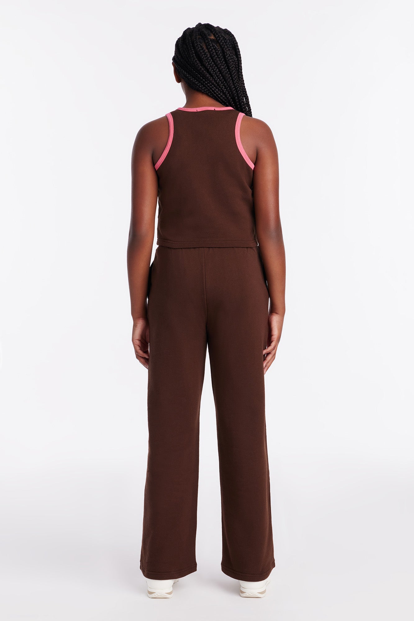 Mini Varsity Babe Pant Set - Chocolate