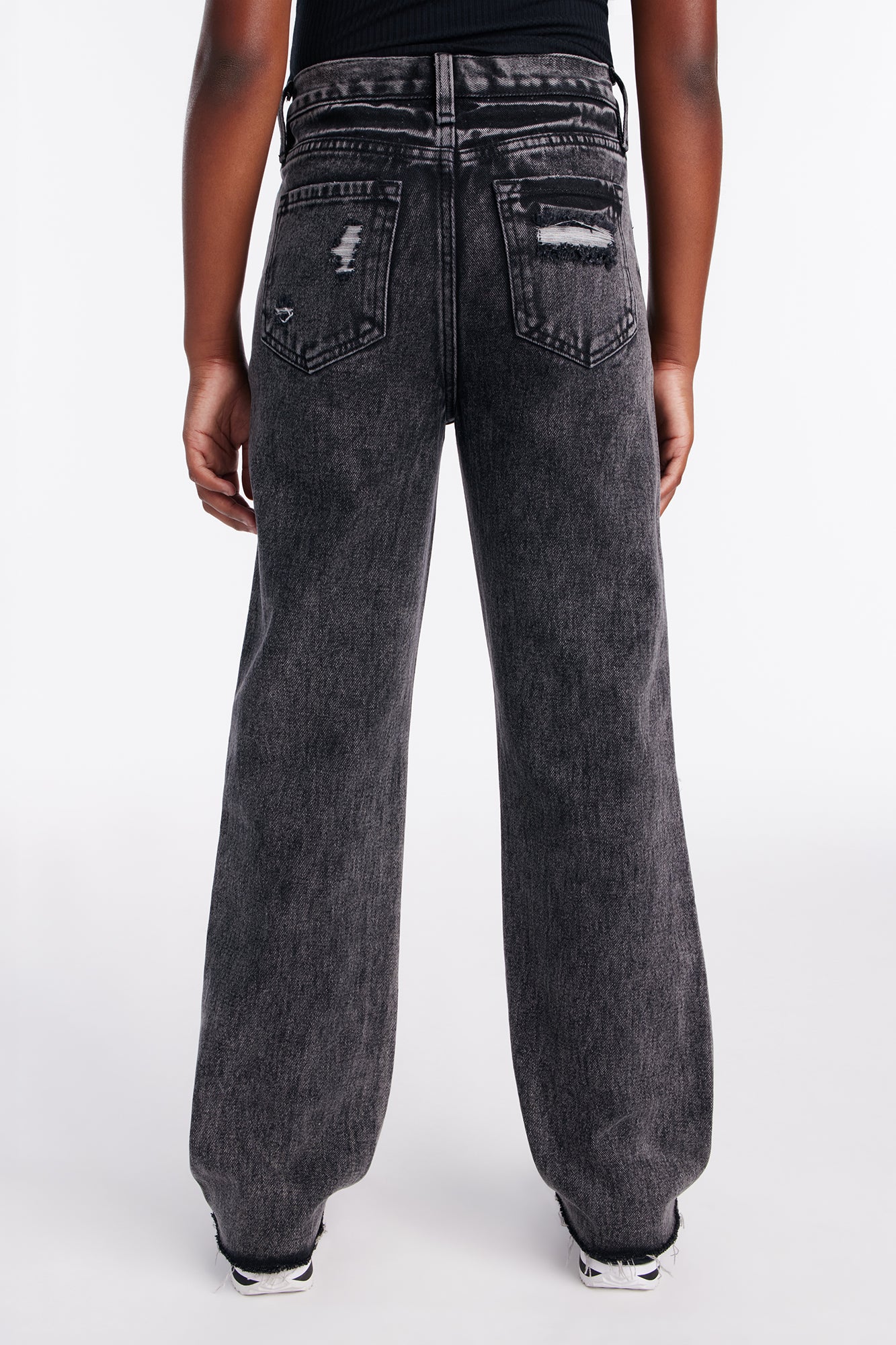 Mini Topanga 90's Ripped Straight Leg Jeans - Black Wash