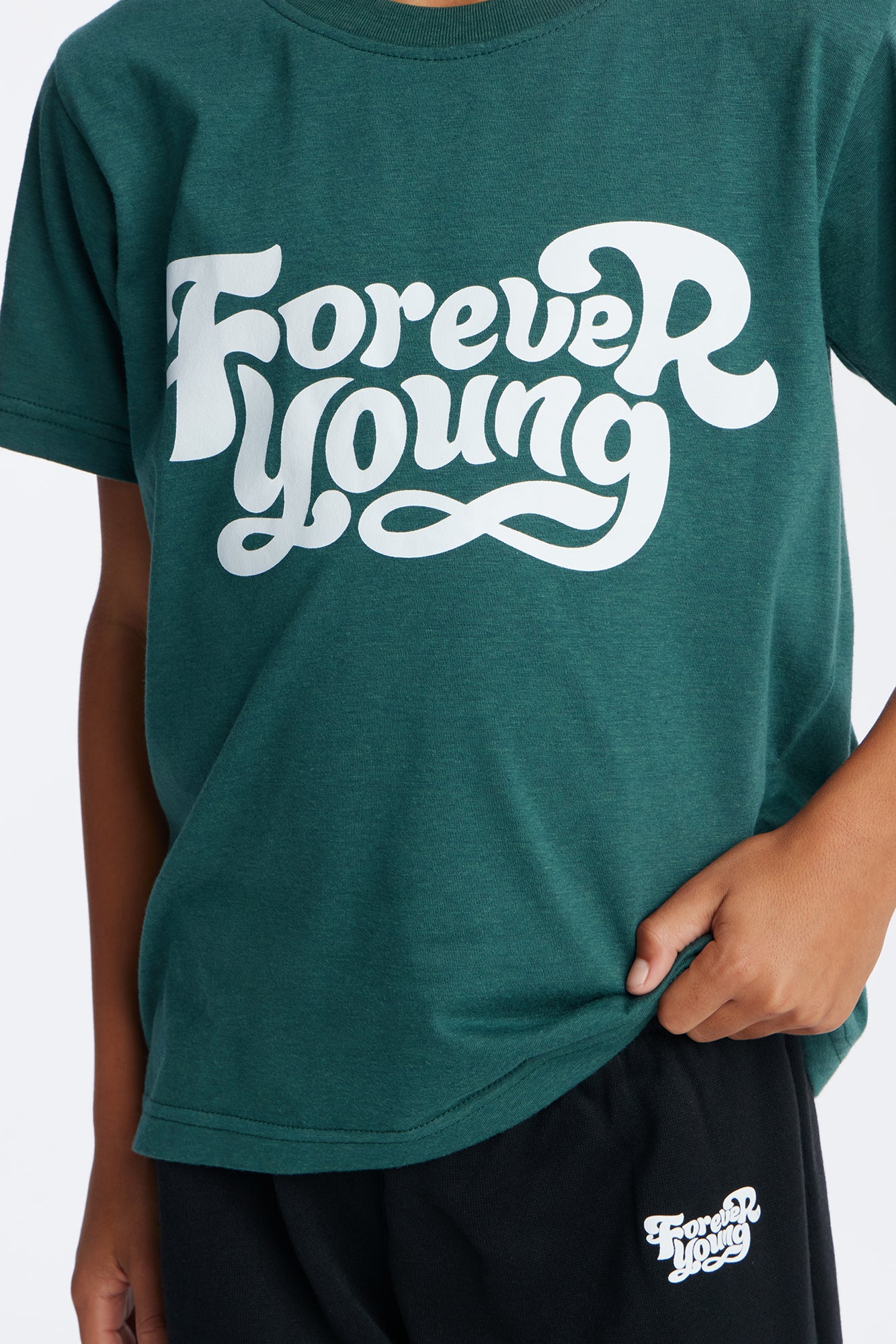 Mini Forever Young Jogger Pant Set - Green/combo