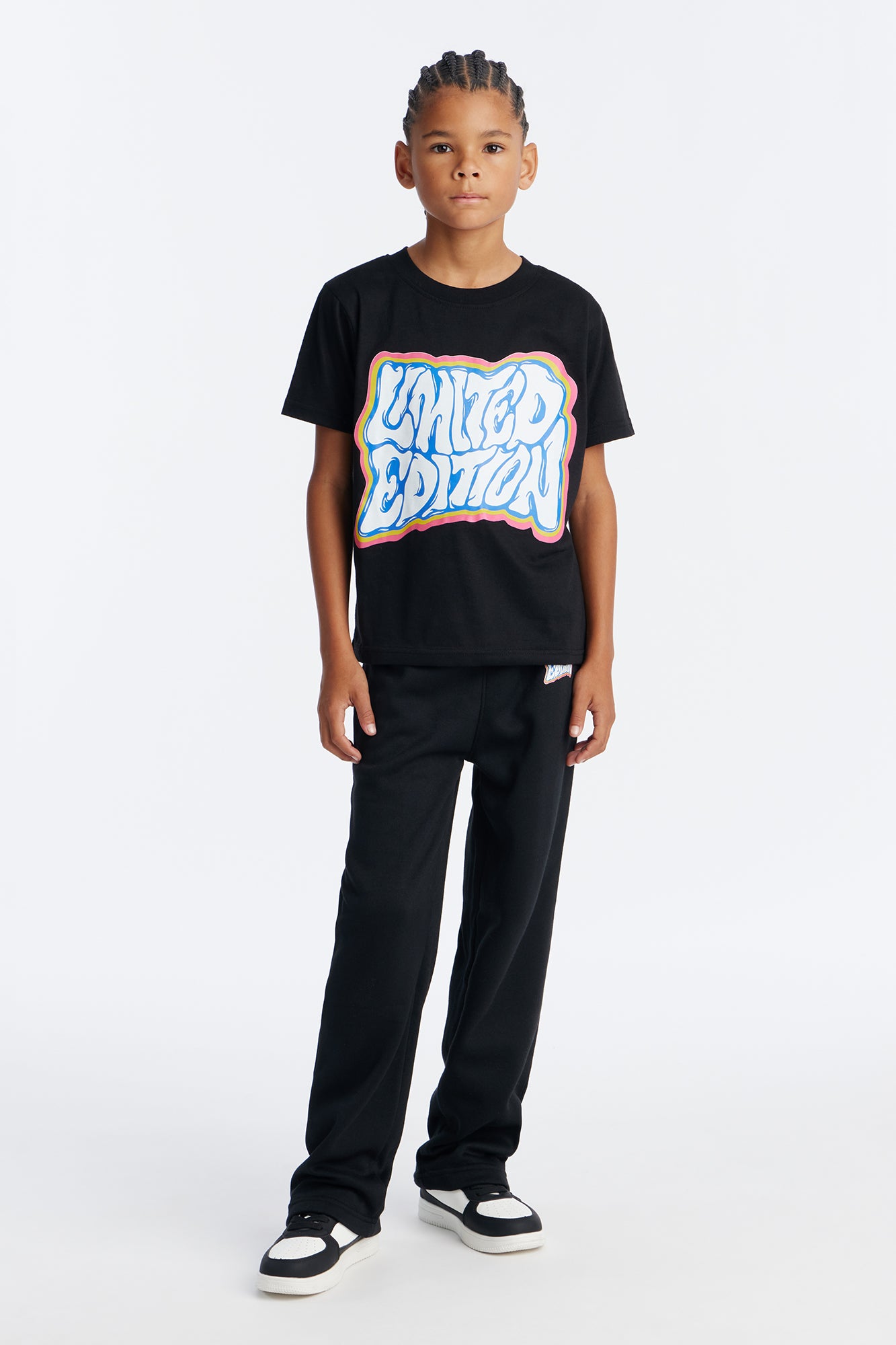 Mini Limited Edition Straight Leg Pant Set - Black