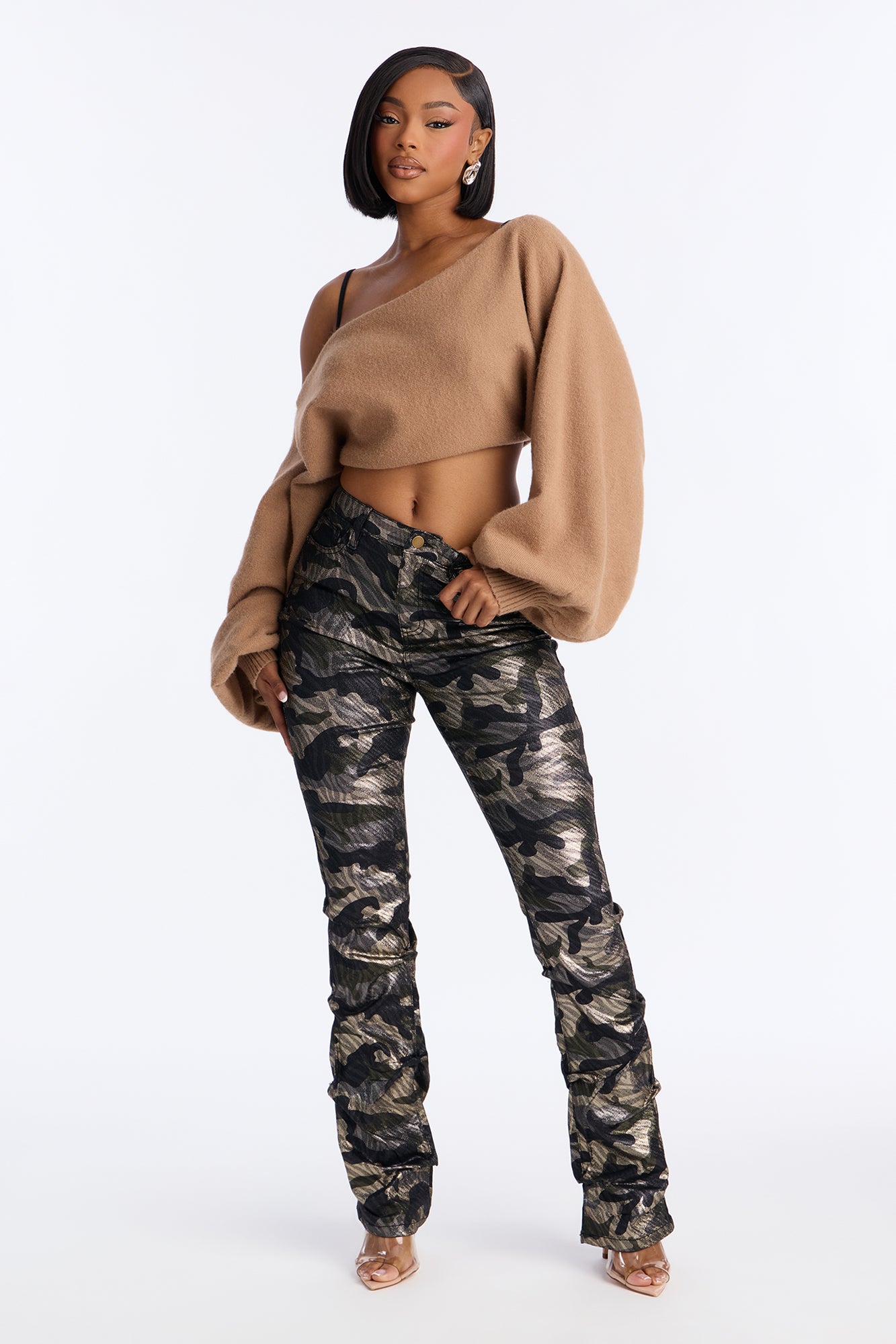 His Headliner Camo Stacked Jeans - Camouflage