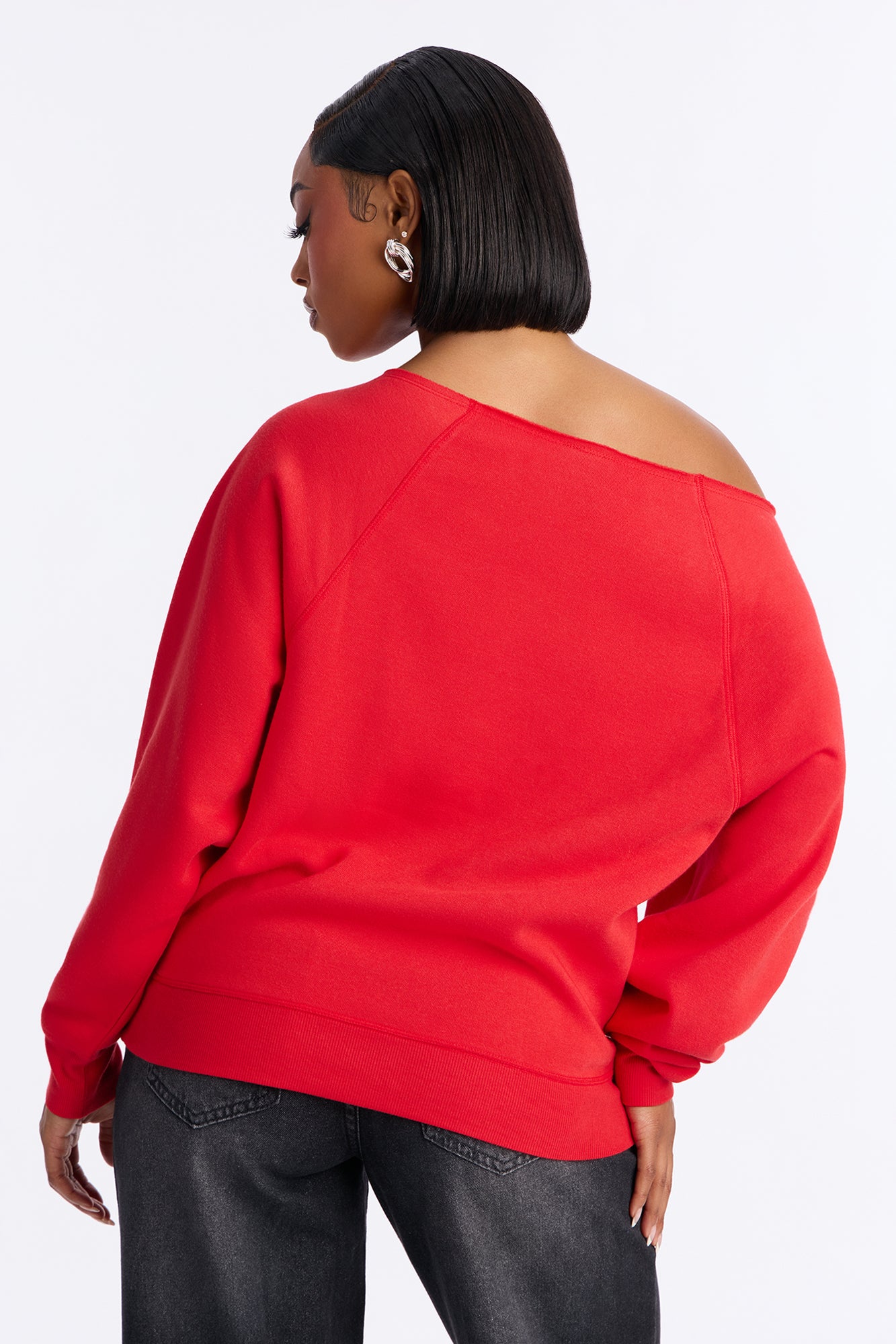 Patrick Mahomes Showtime Off Shoulder Sweatshirt - Red