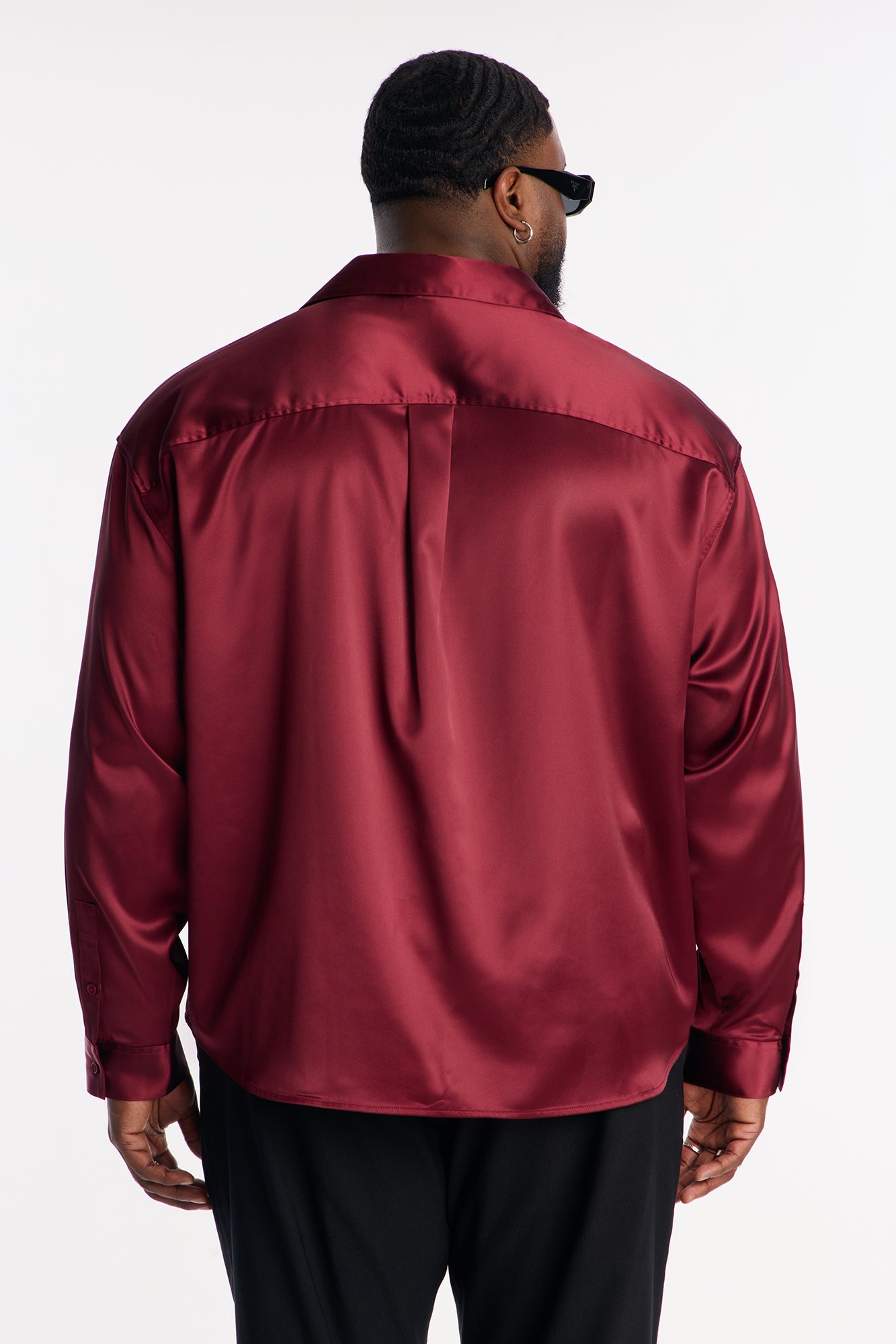 Relaxed Luxe Lumina Easy Flow Shirt - Burgundy