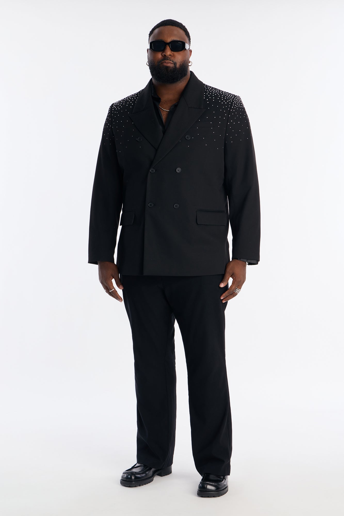Relaxed Star Gazer Embellished Jacket - Black