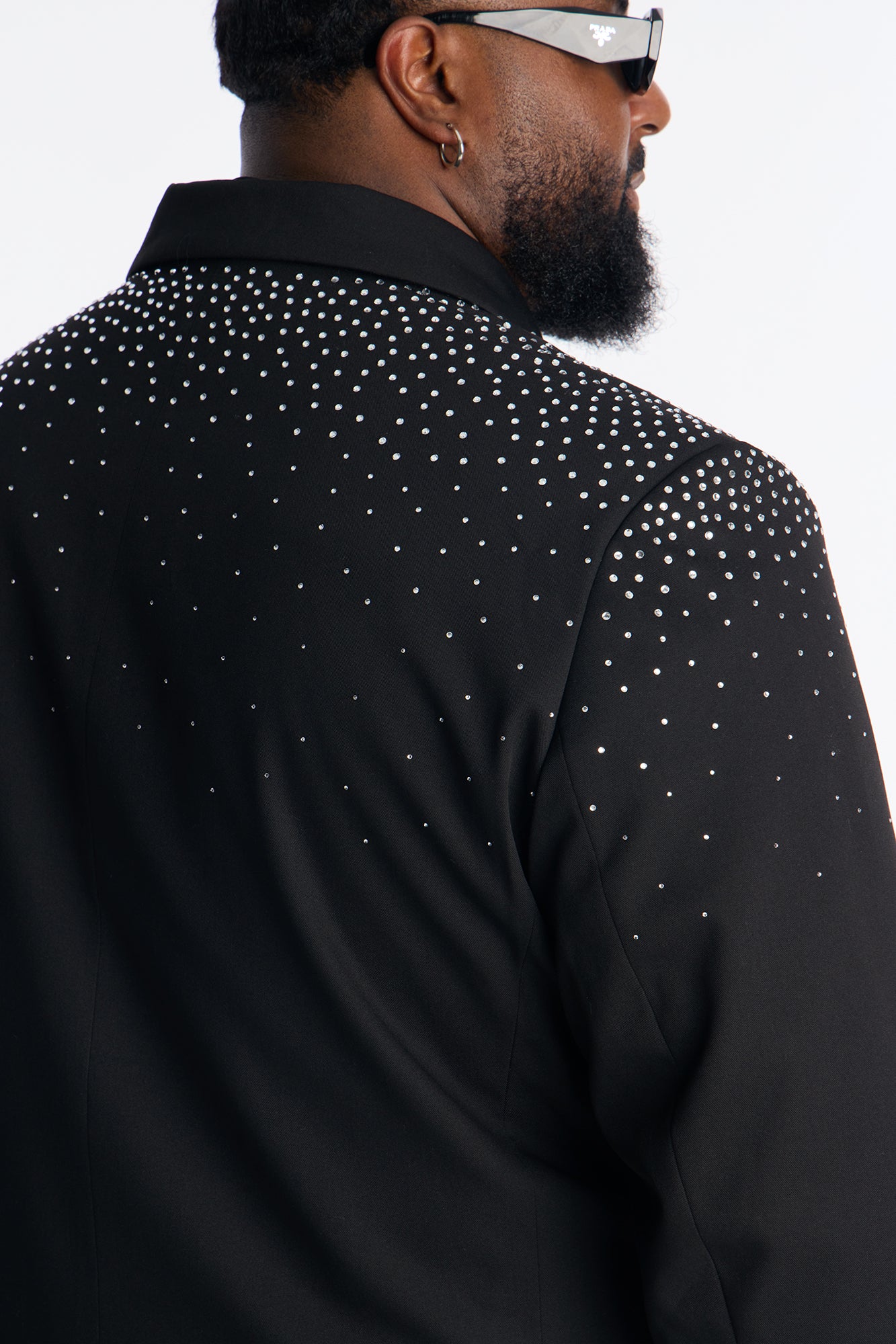 Relaxed Star Gazer Embellished Jacket - Black