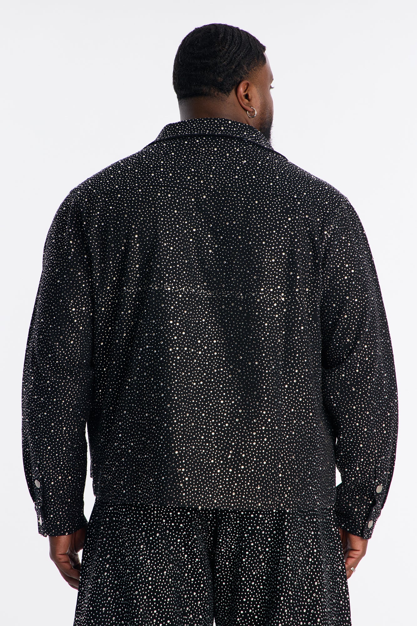 Iced Obsidian Button Up - Black