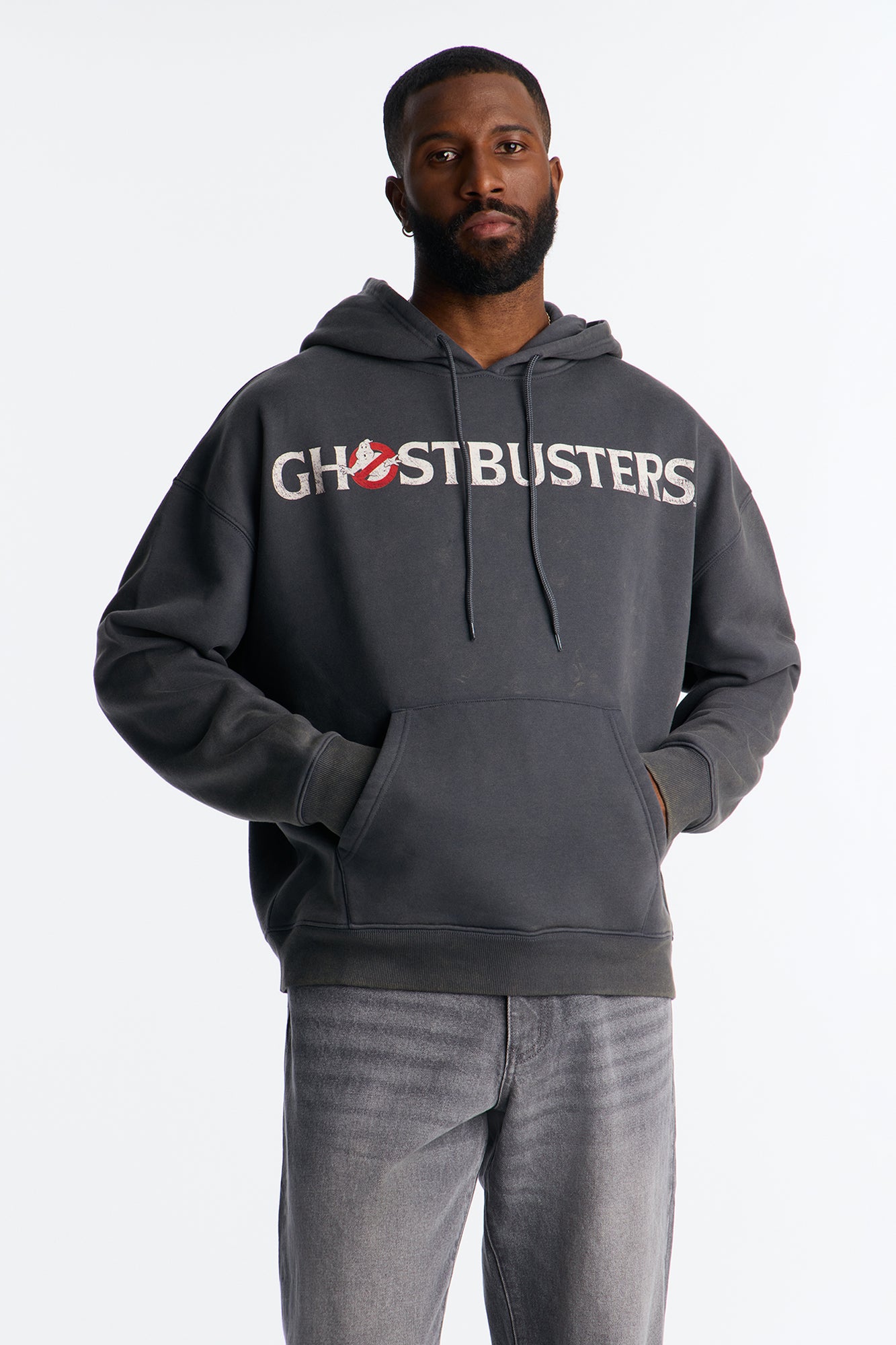 Ghostbusters Stay Puft Marshmallow Man Hoodie - Black Wash