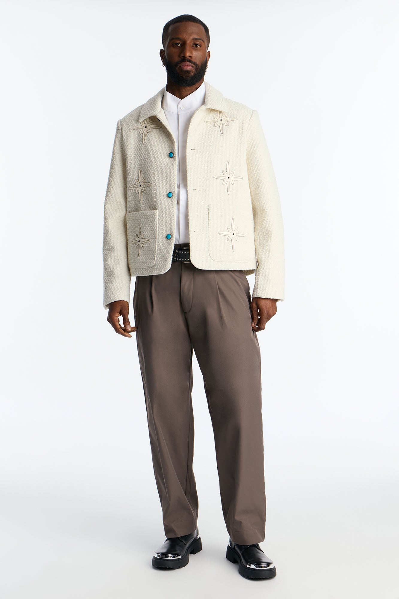 Relaxed Straight Heirloom Pleated Trouser - Grey