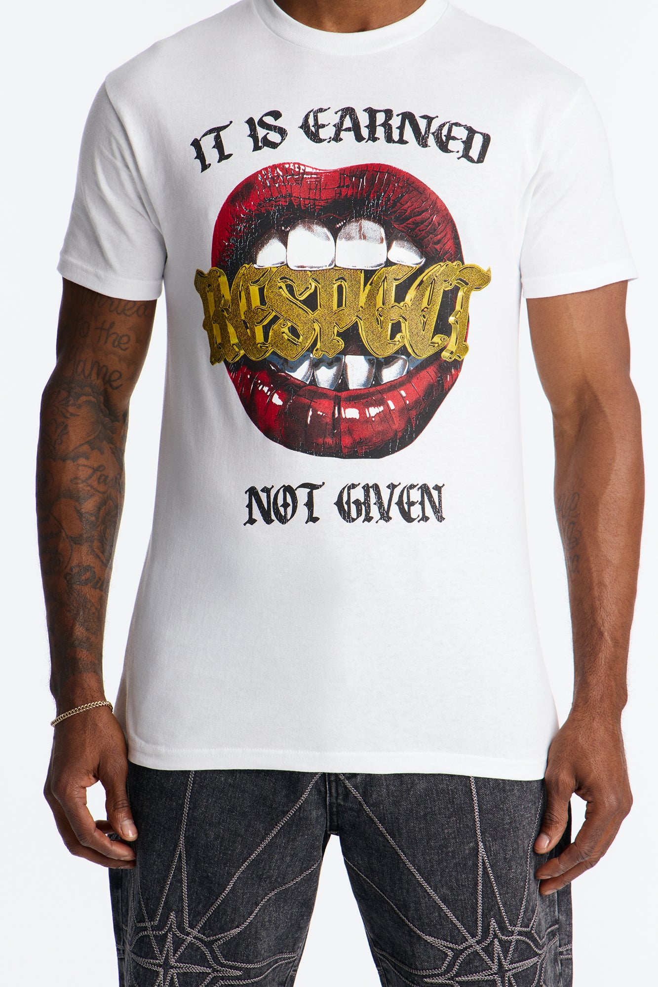 Respect Is Earned Short Sleeve Tee - White