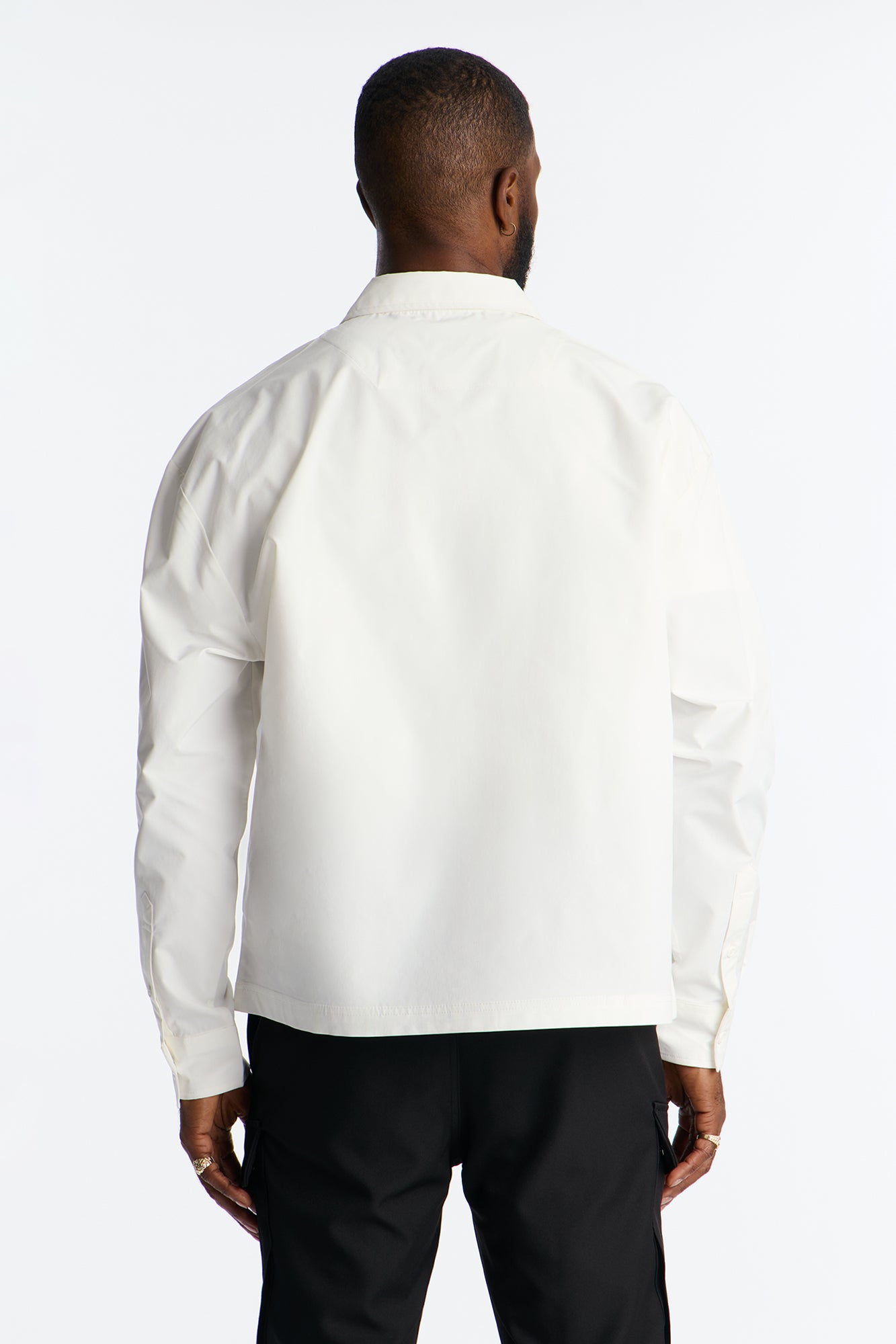 Skyline Views Button Up Shirt - White