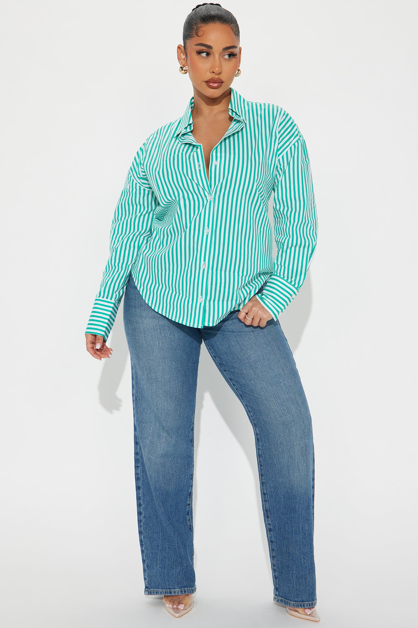 Newport Striped Shirt - Green/combo