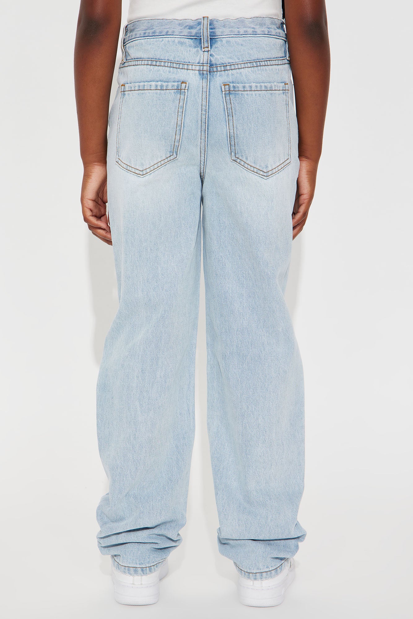 Mini Only One Ripped Straight Leg Jean - Light Wash