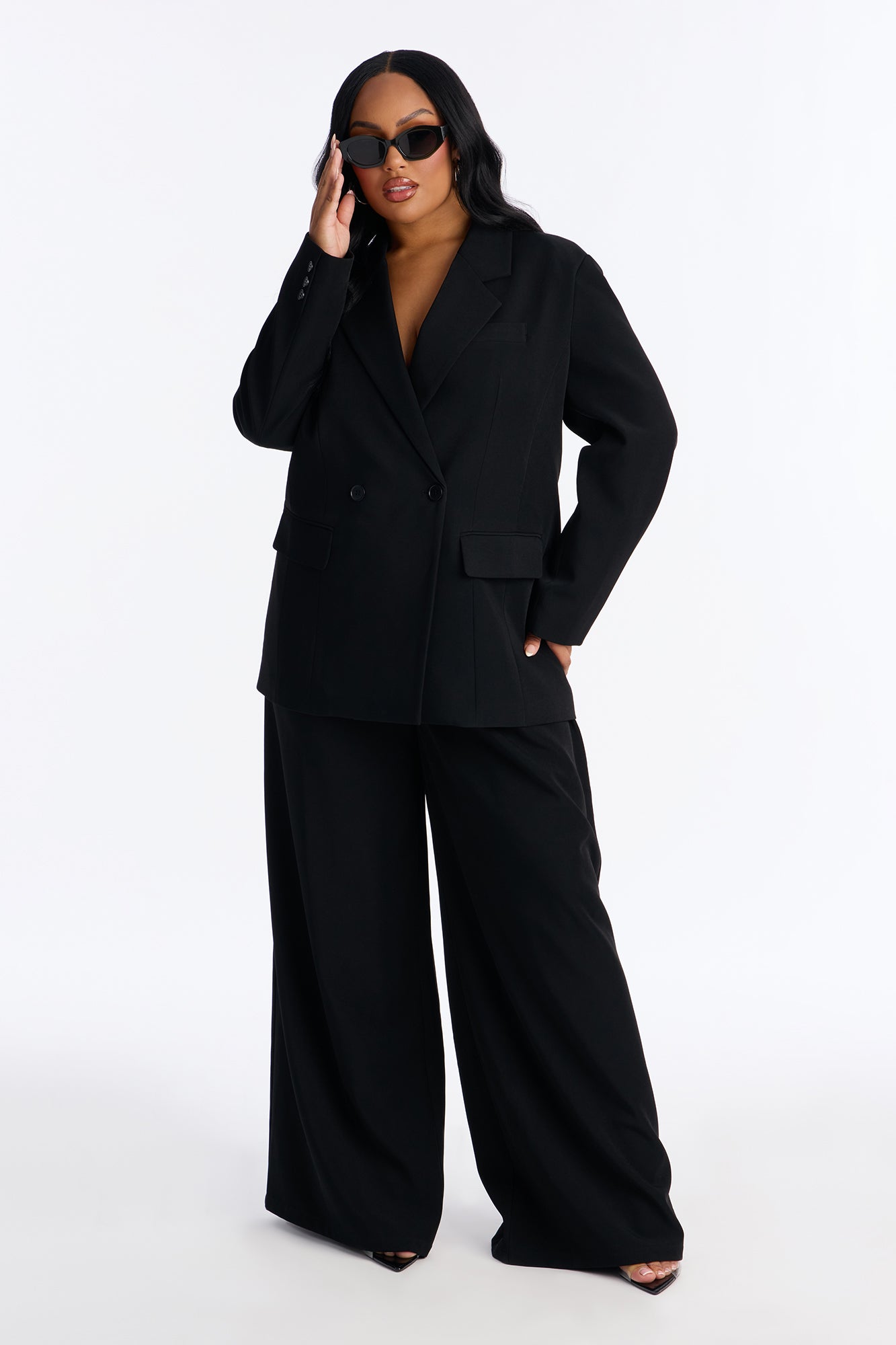 Independent Woman Oversized Blazer - Black