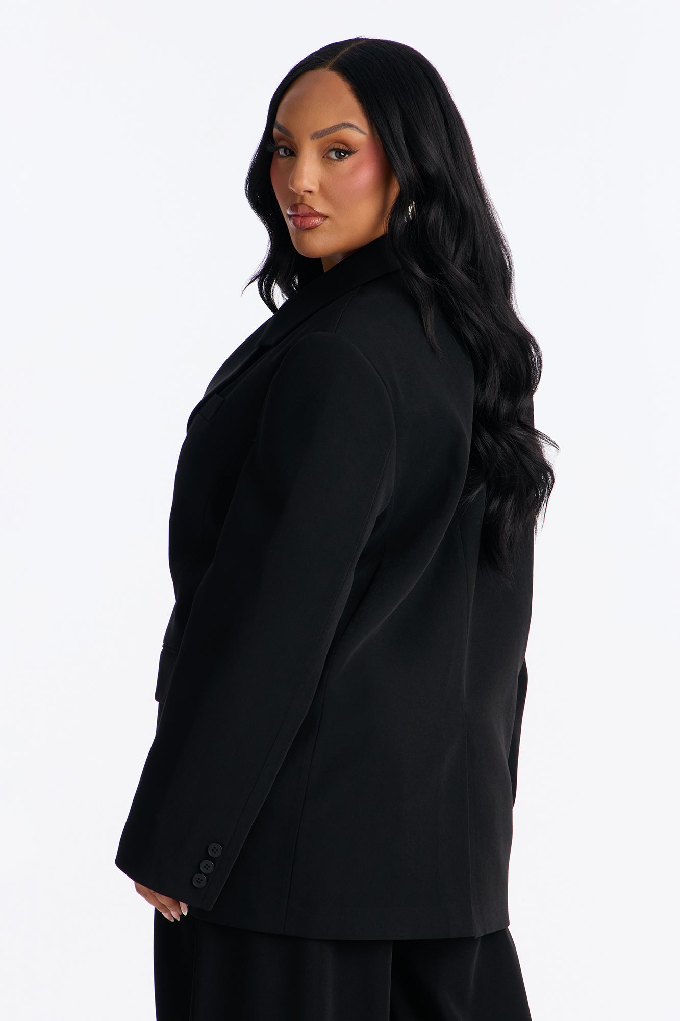 Independent Woman Oversized Blazer - Black