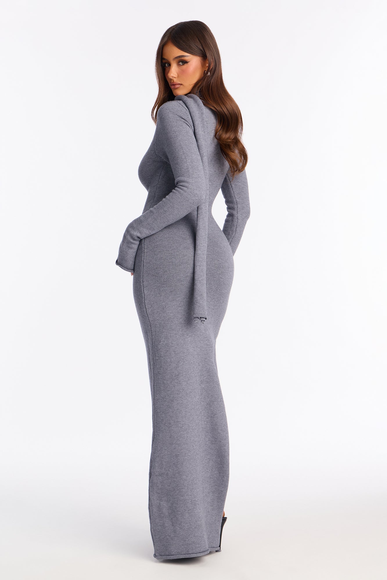 Can't Help It Sweater Maxi Dress - Dark Grey
