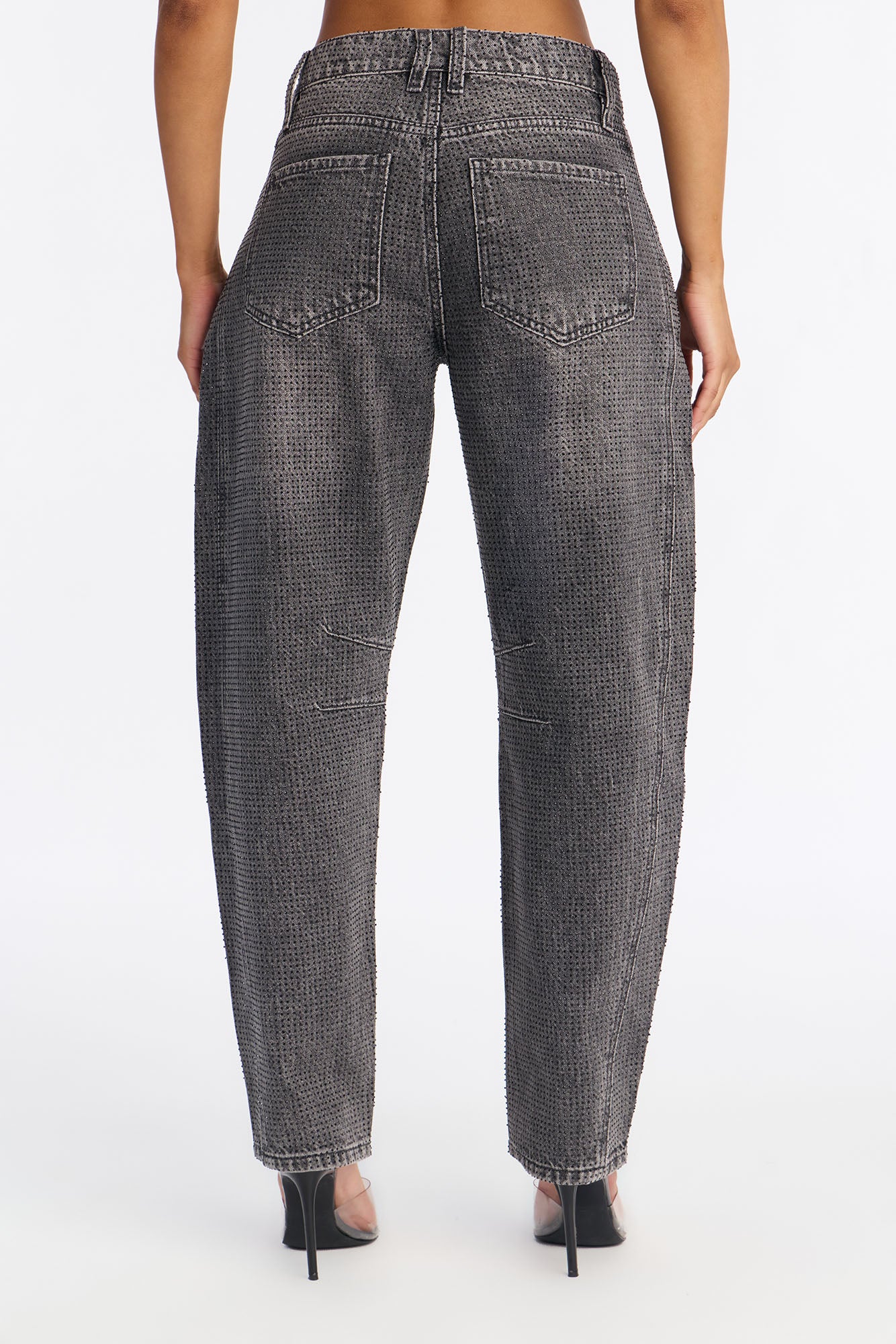 Razzle Dazzle Embellished Jeans - Grey