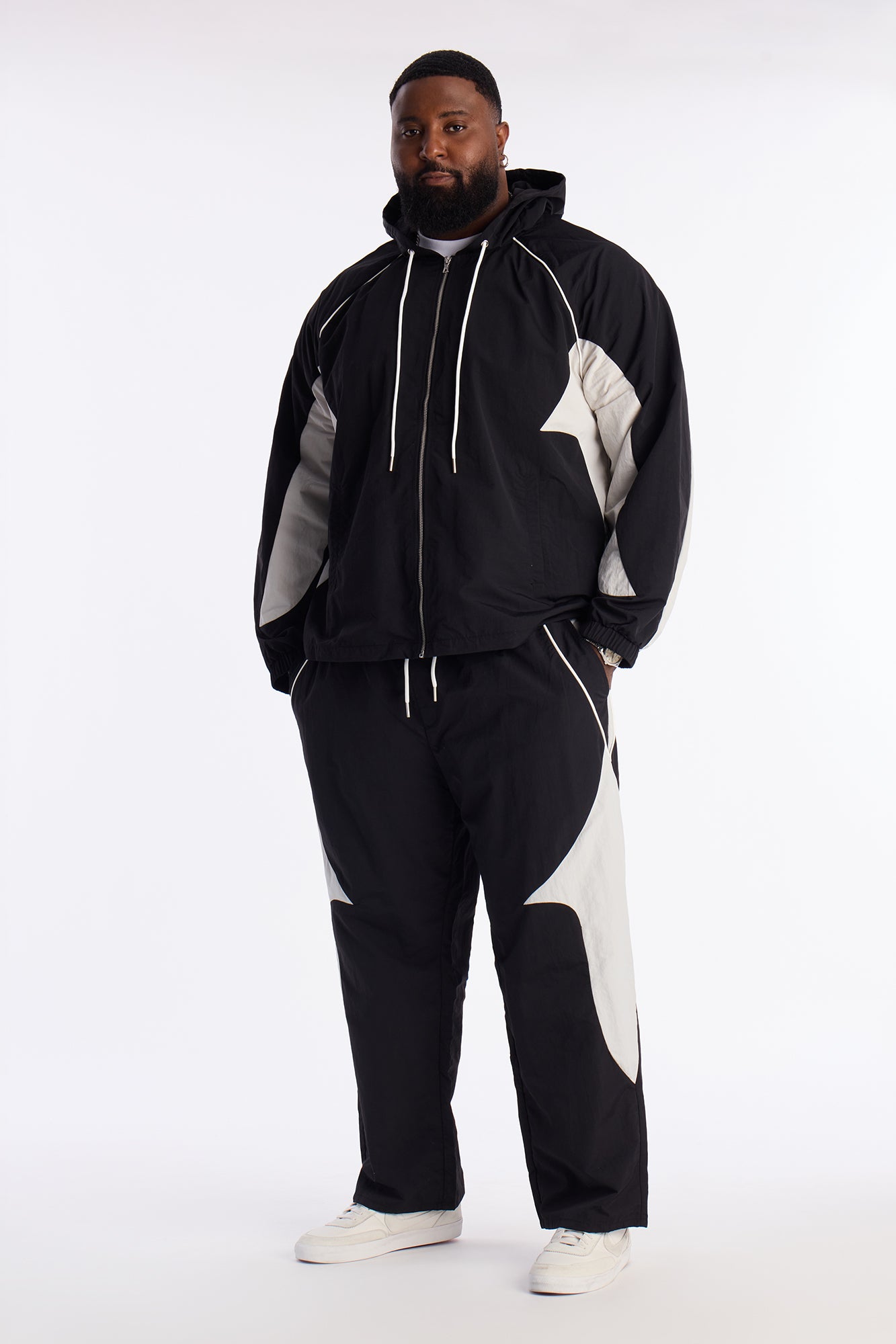 Straight Aura Coded Track Pant - Black
