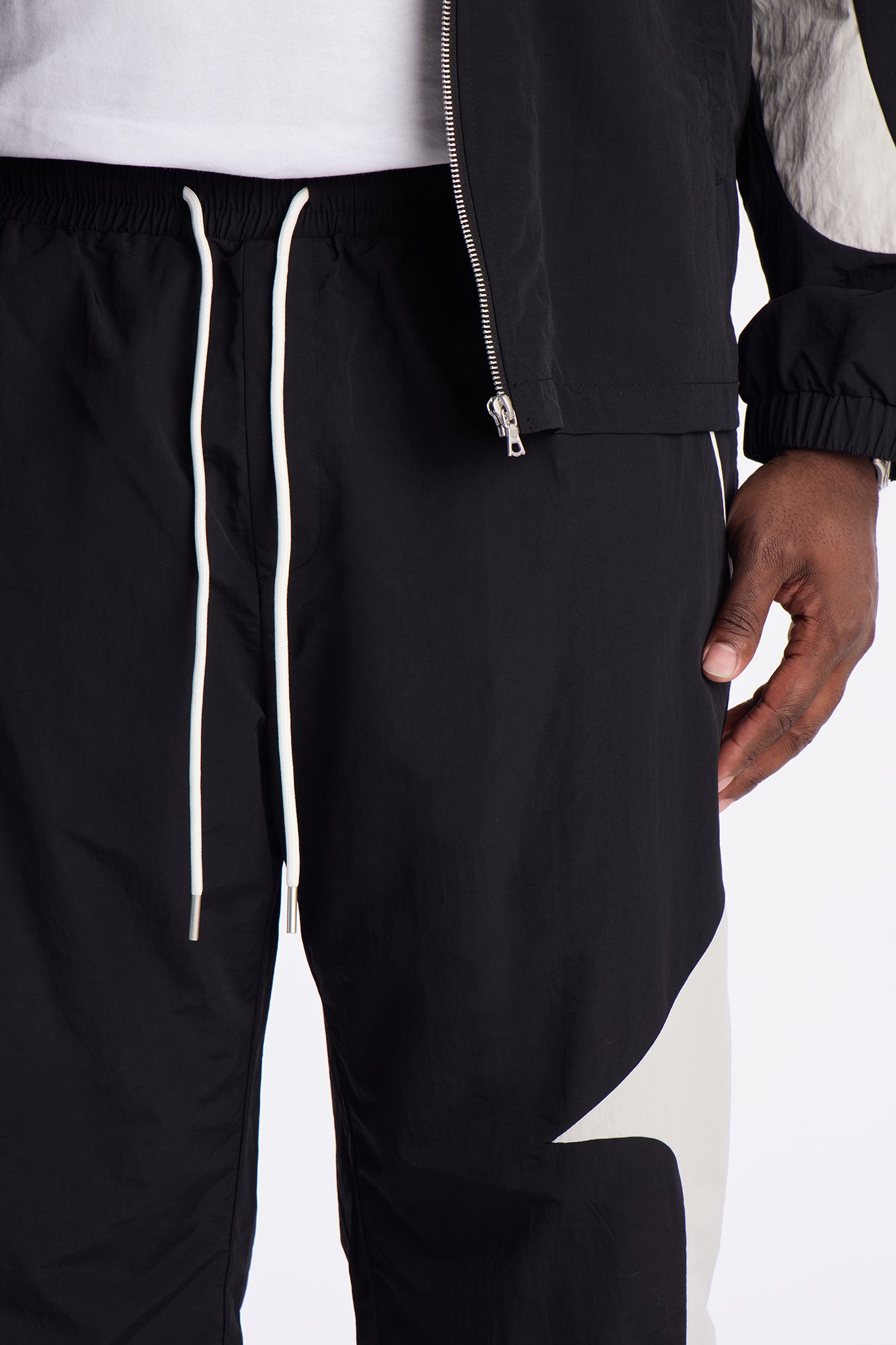 Straight Aura Coded Track Pant - Black