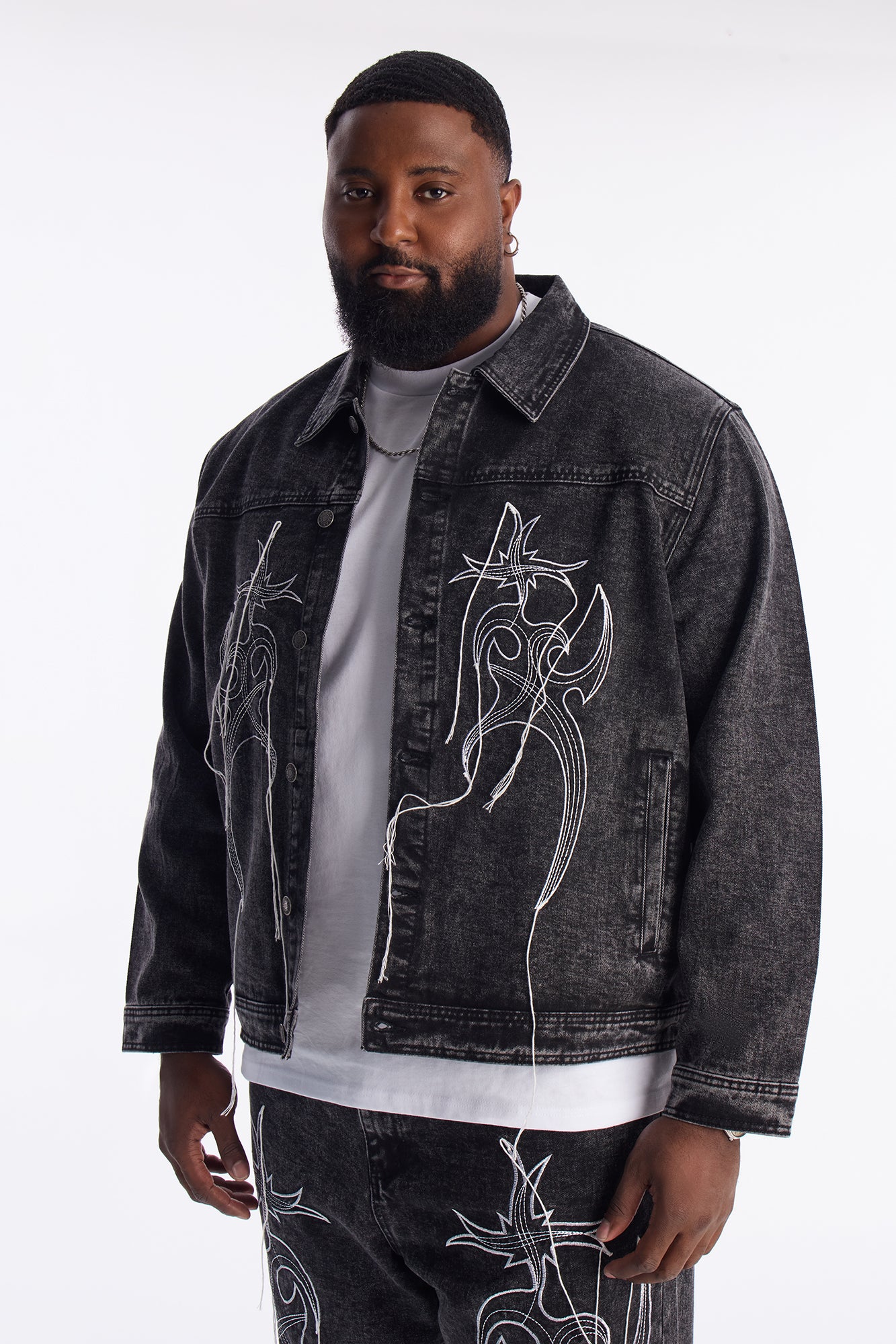 Skyfire Denim Trucker Jacket - Black Wash