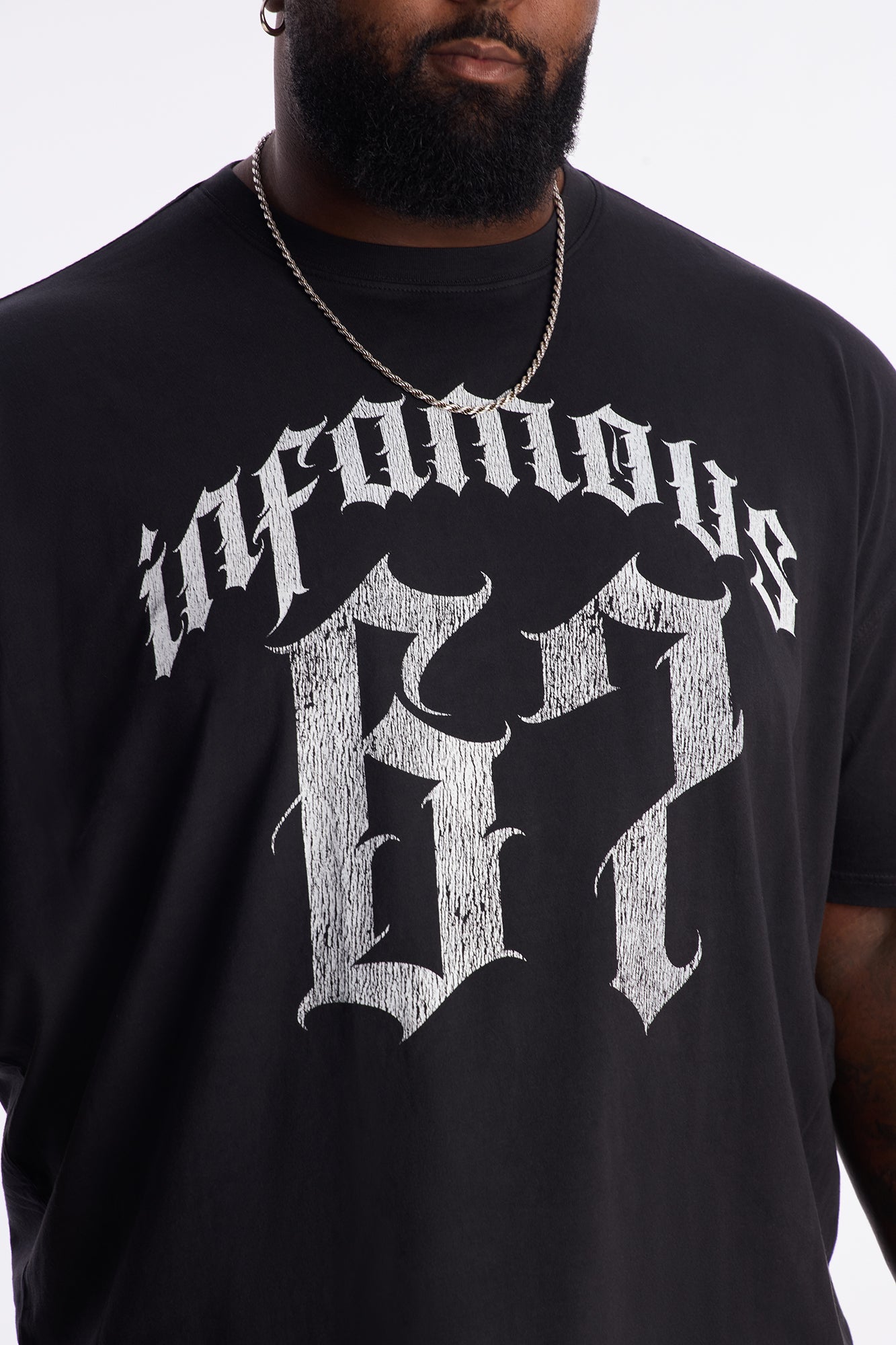 Infamous Team Oversized Short Sleeve Tee - Black Wash