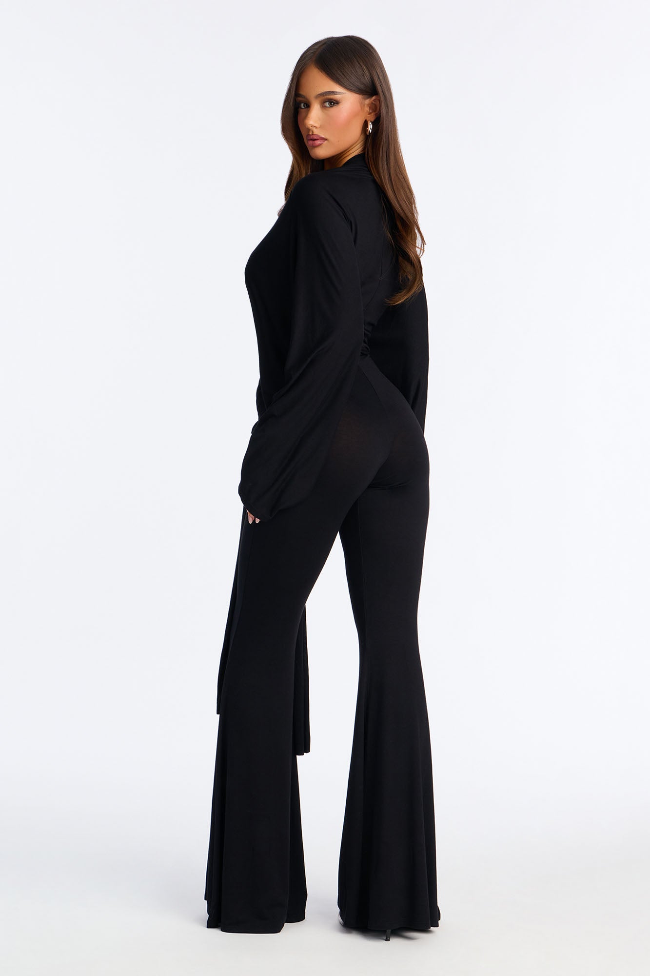Rania Twist Front Pant Set - Black