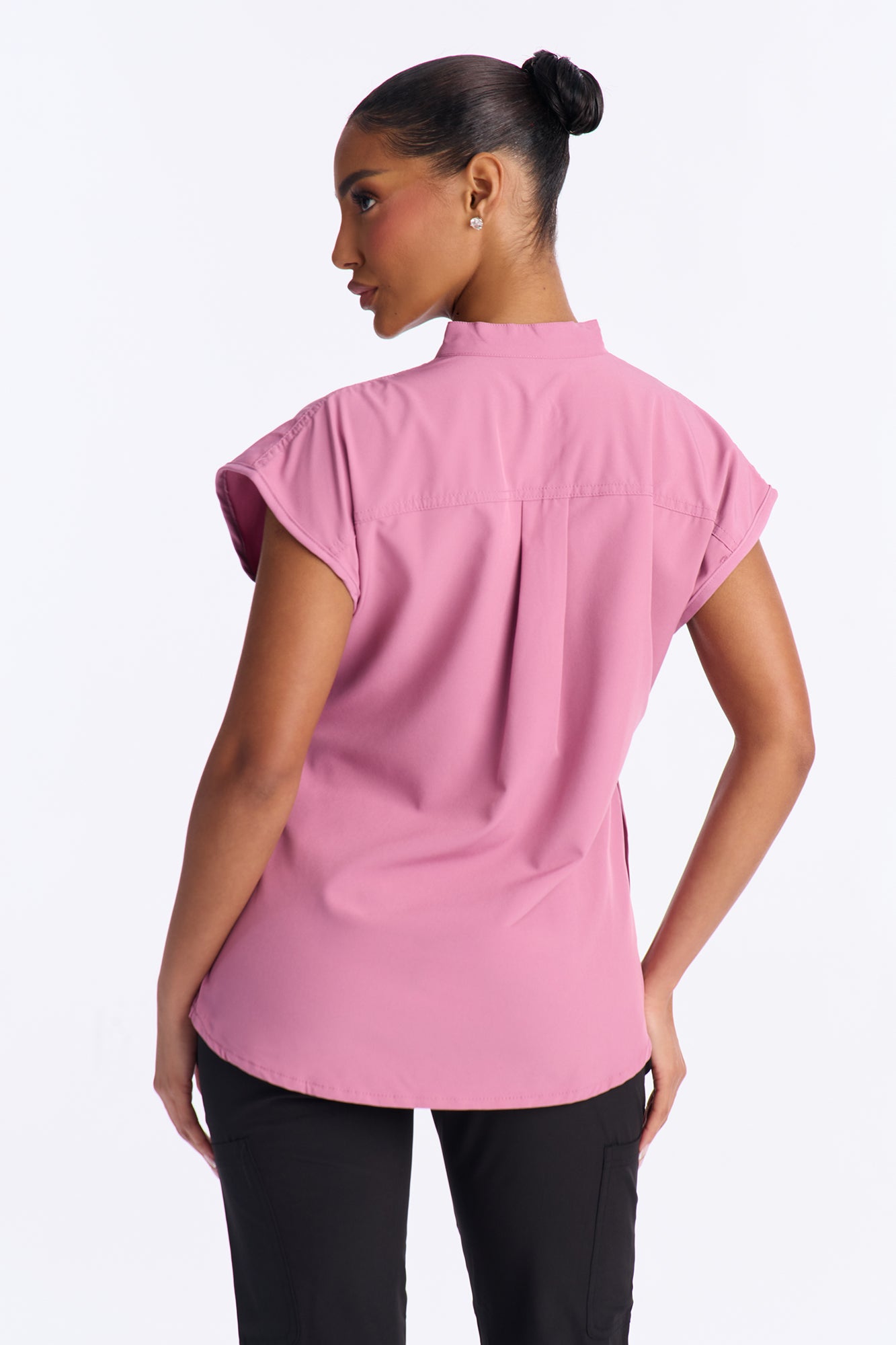 Shift Happens Scrub Top - Mauve