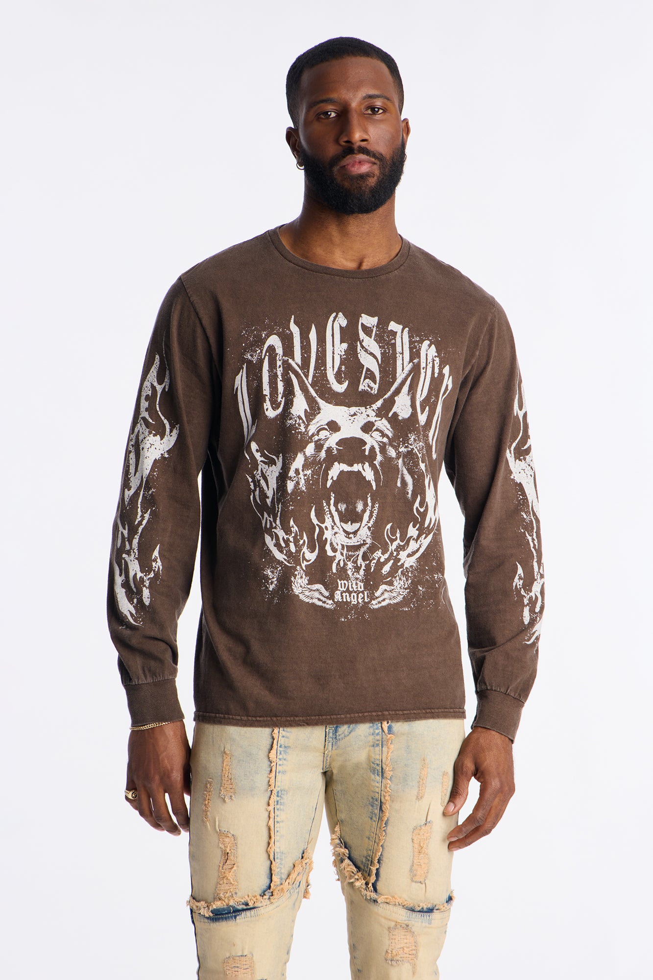 Lonestar Long Sleeve Tee - Chocolate