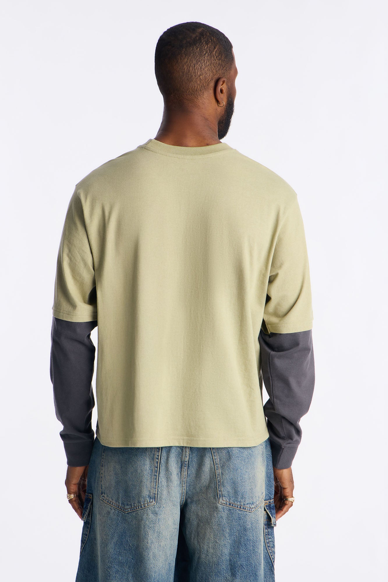 Once A Sinner 2fer Long Sleeve Tee - Green