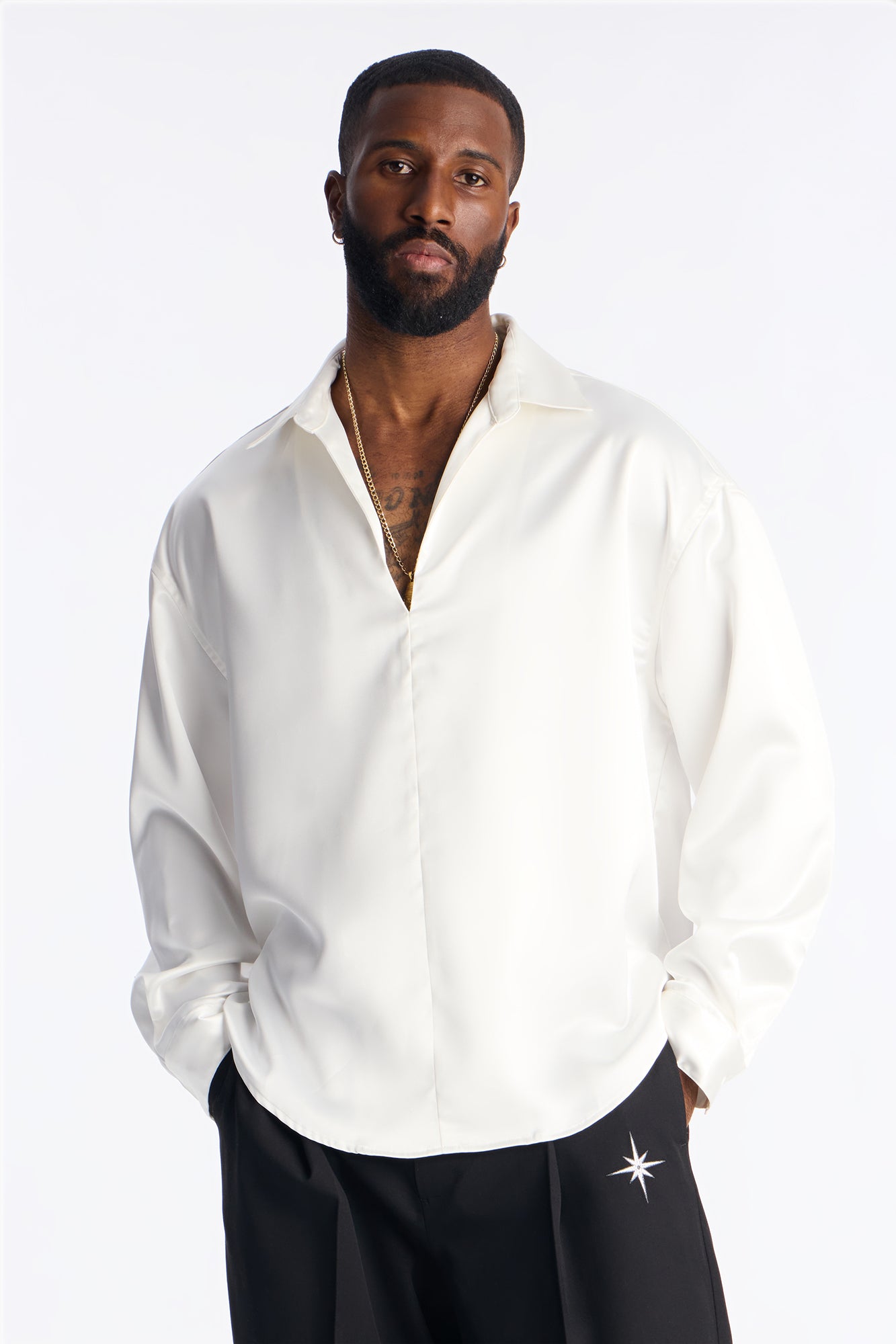 Relaxed Luxe Lumina Easy Flow Shirt - White