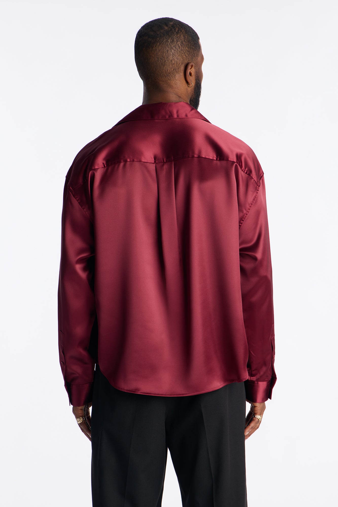 Relaxed Luxe Lumina Easy Flow Shirt - Burgundy
