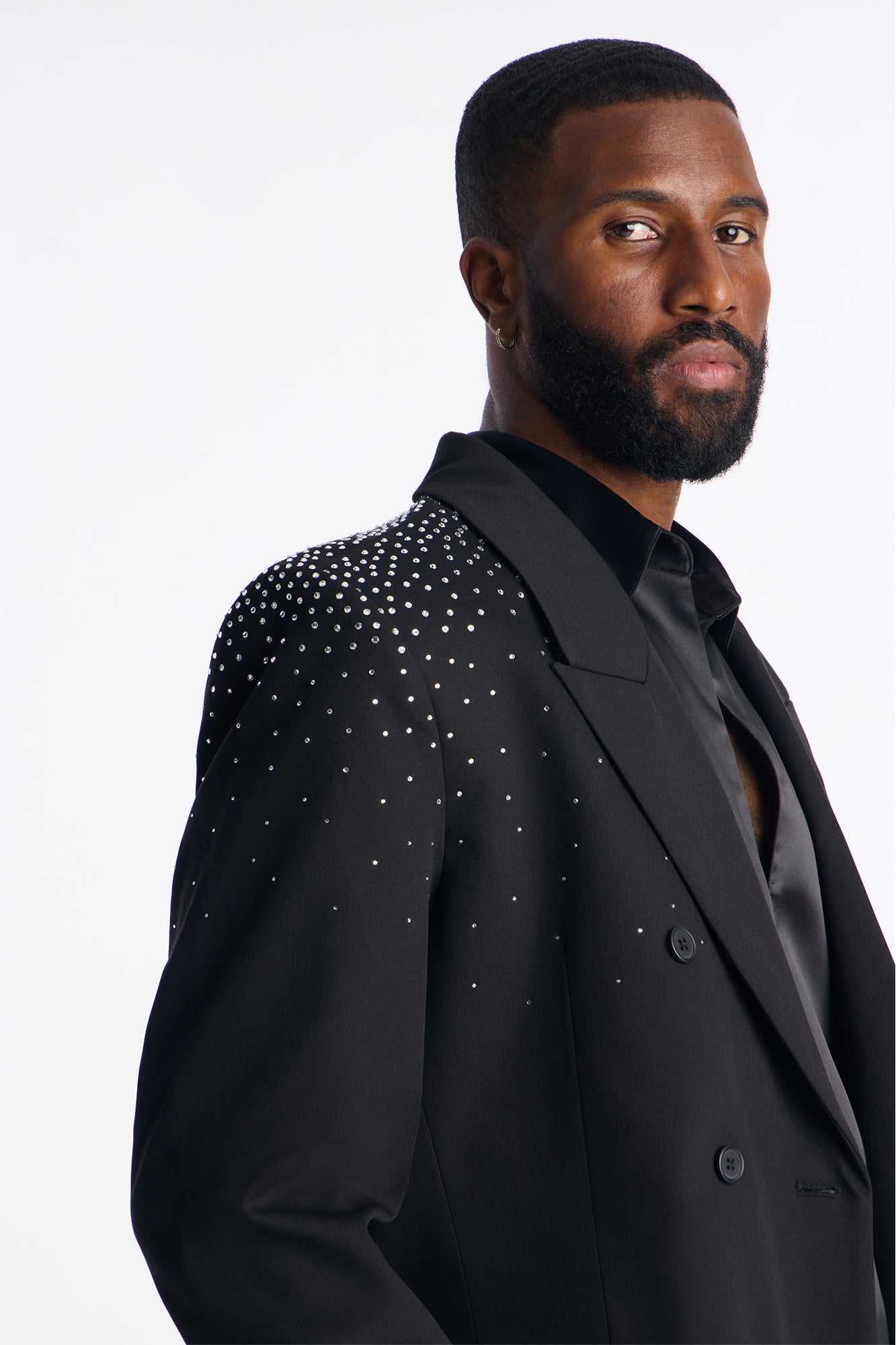 Relaxed Star Gazer Embellished Jacket - Black