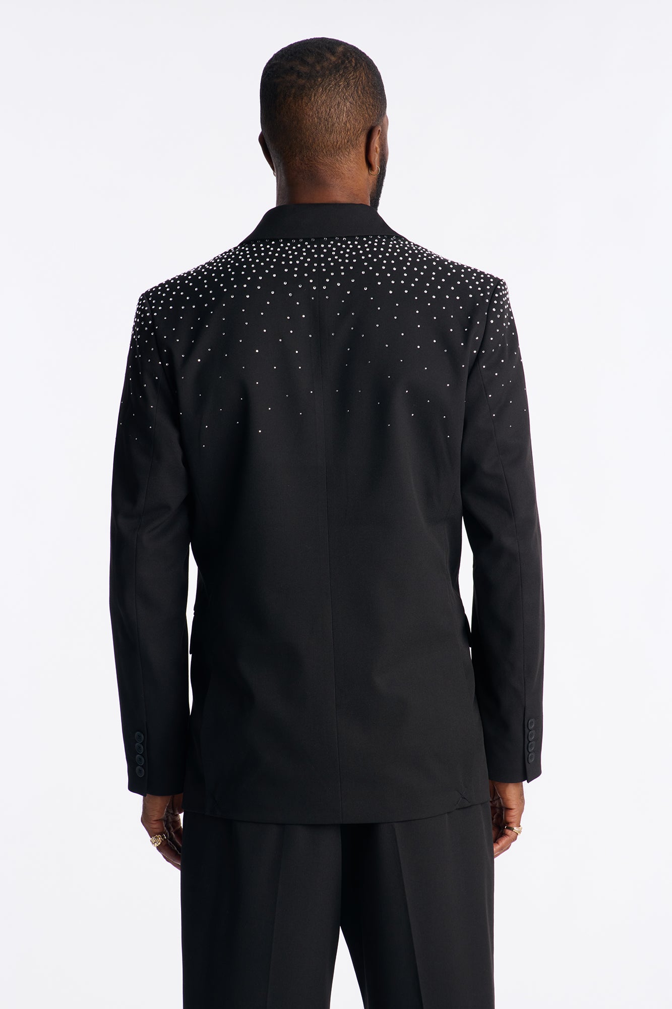Relaxed Star Gazer Embellished Jacket - Black