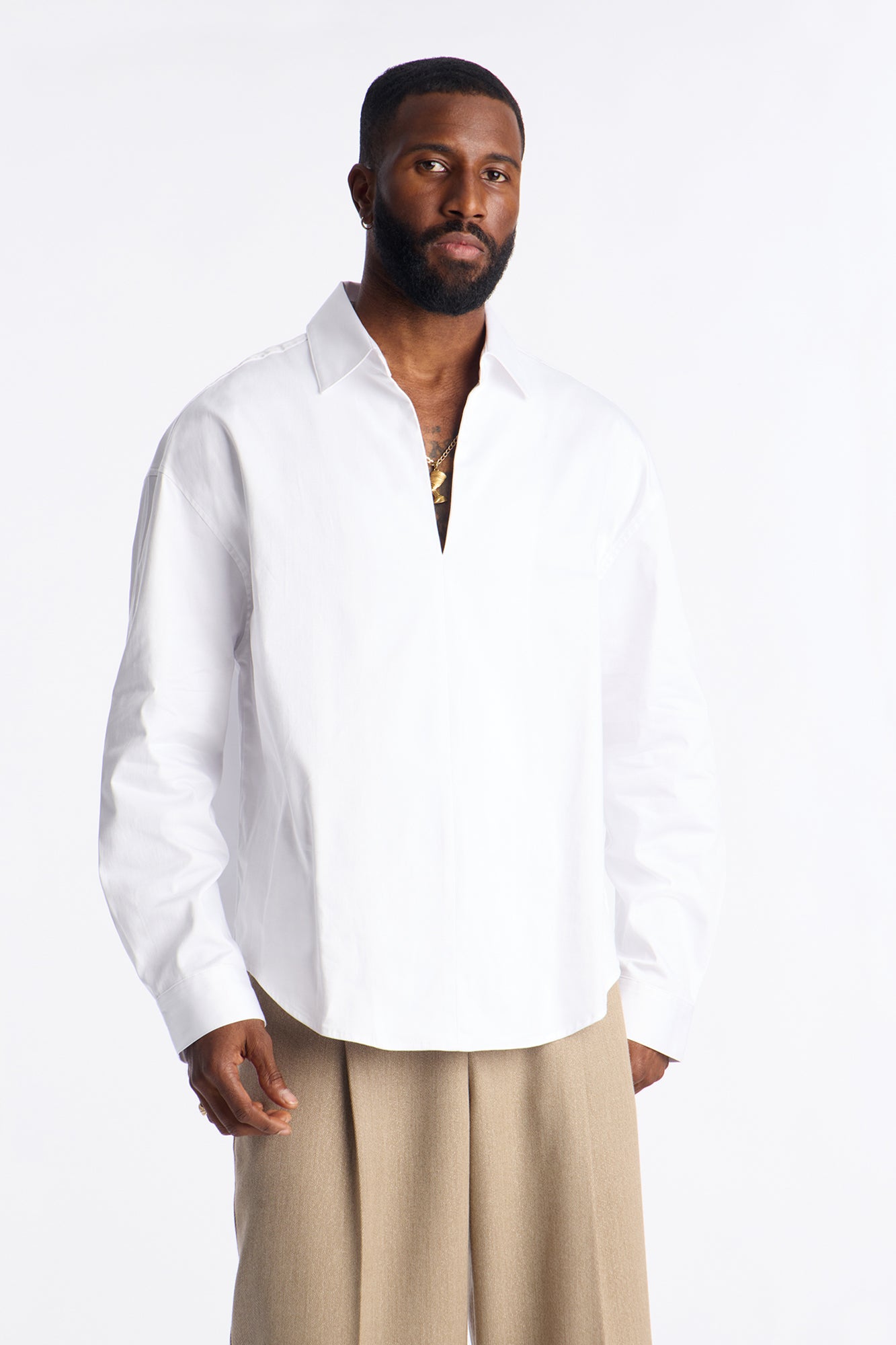 Relaxed Lumina Essential Shirt - White