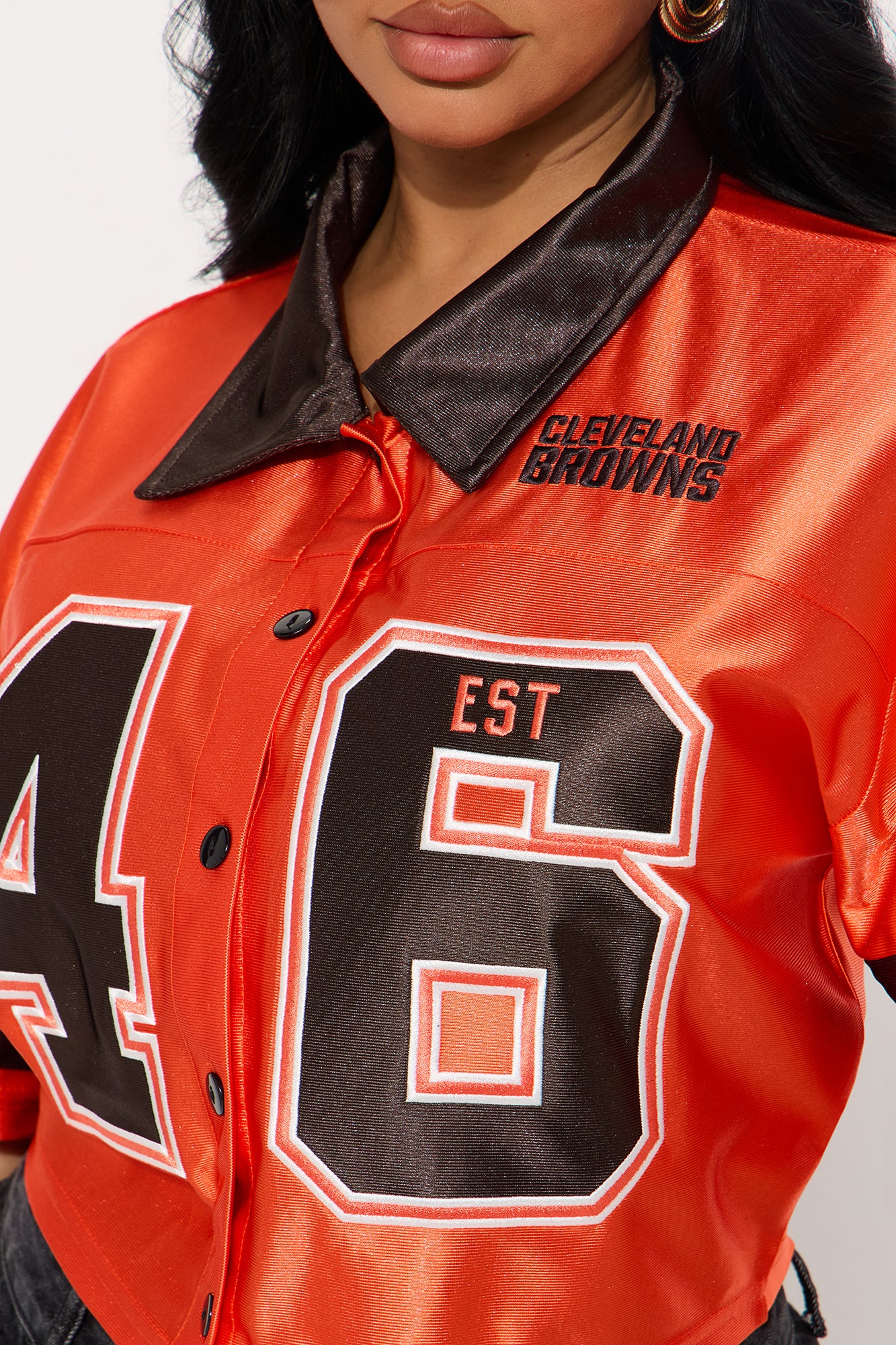 NFL Cleveland Browns Cropped Shirt - Orange
