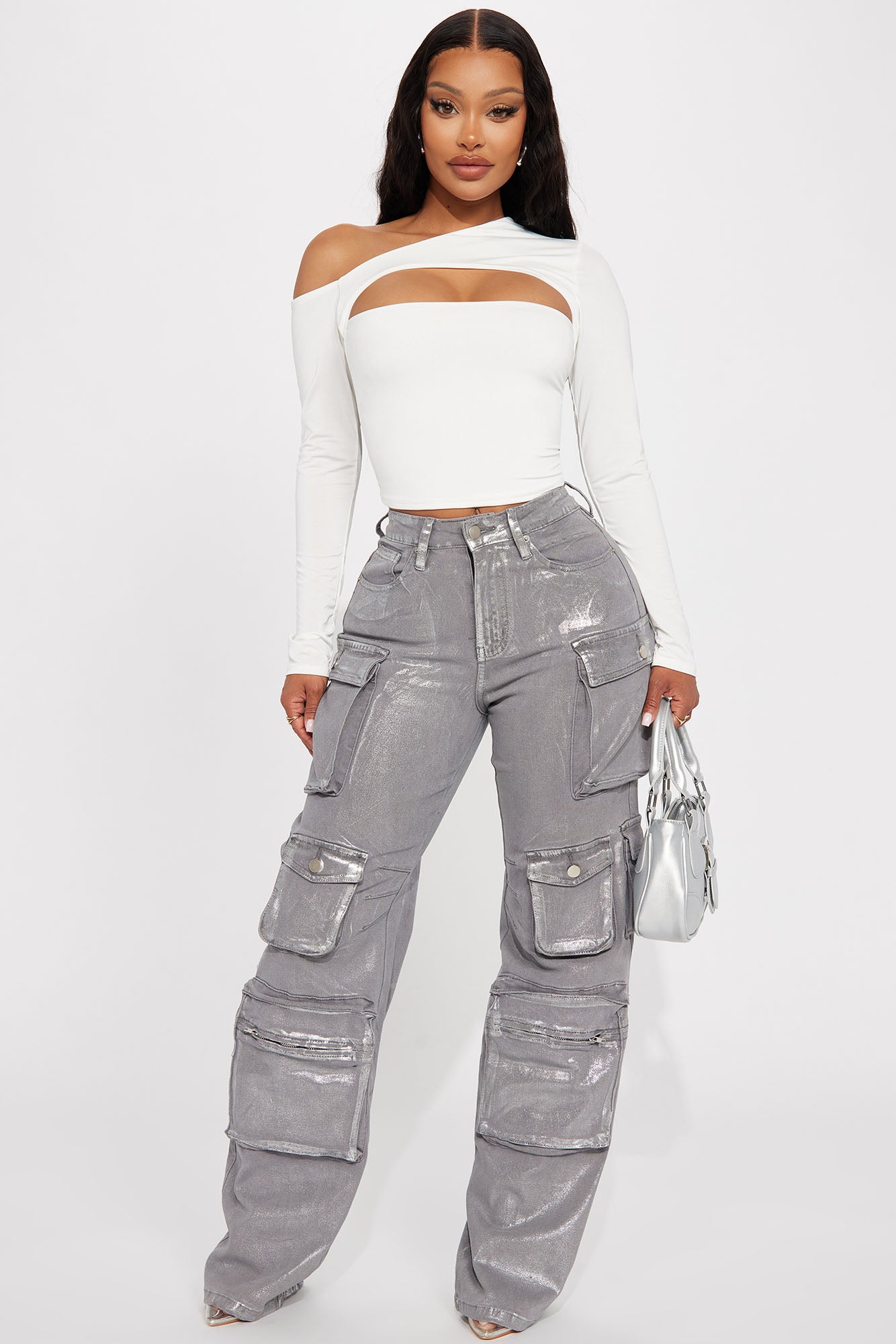 Gimme What I Want One Shoulder Top - Ivory
