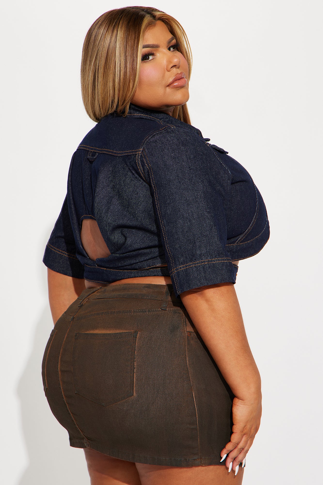 Ridin' Around Denim Top - Dark Wash